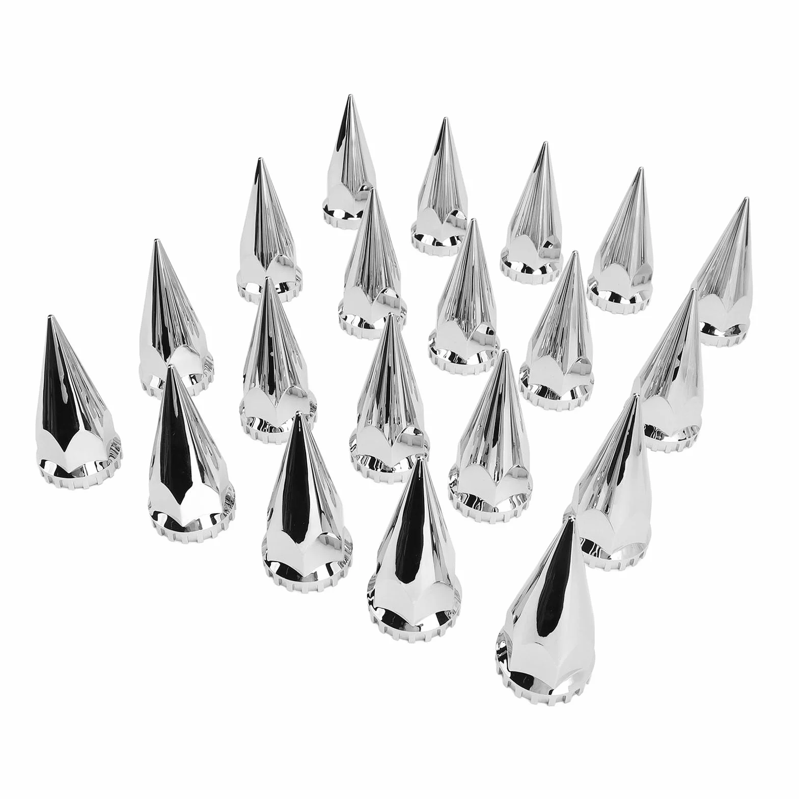 Copridado Ad Aletta, Copridado a Spillo Cromato 33 Mm Flangiato in Plastica Antiruggine Vite Sul Tappo Dado Ad Aletta, Cappucci Copridado per Camion Rimorchi, Facile (20PCS)