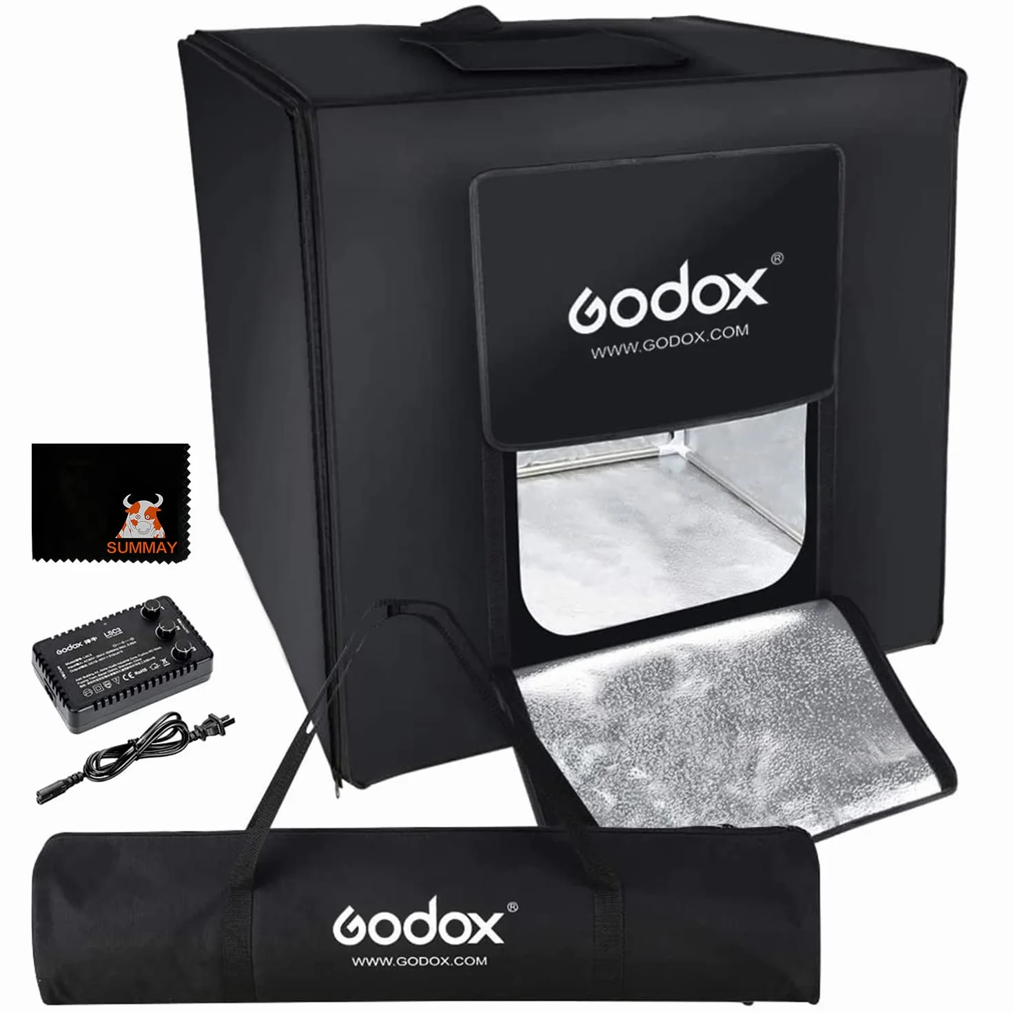 GODOX LSD80 Mini LED Studio fotografico Shooting Tent Softbox 80x80x80cm con 2pcs LED Light Board CRI 96+ per fotografia macro e prodotti