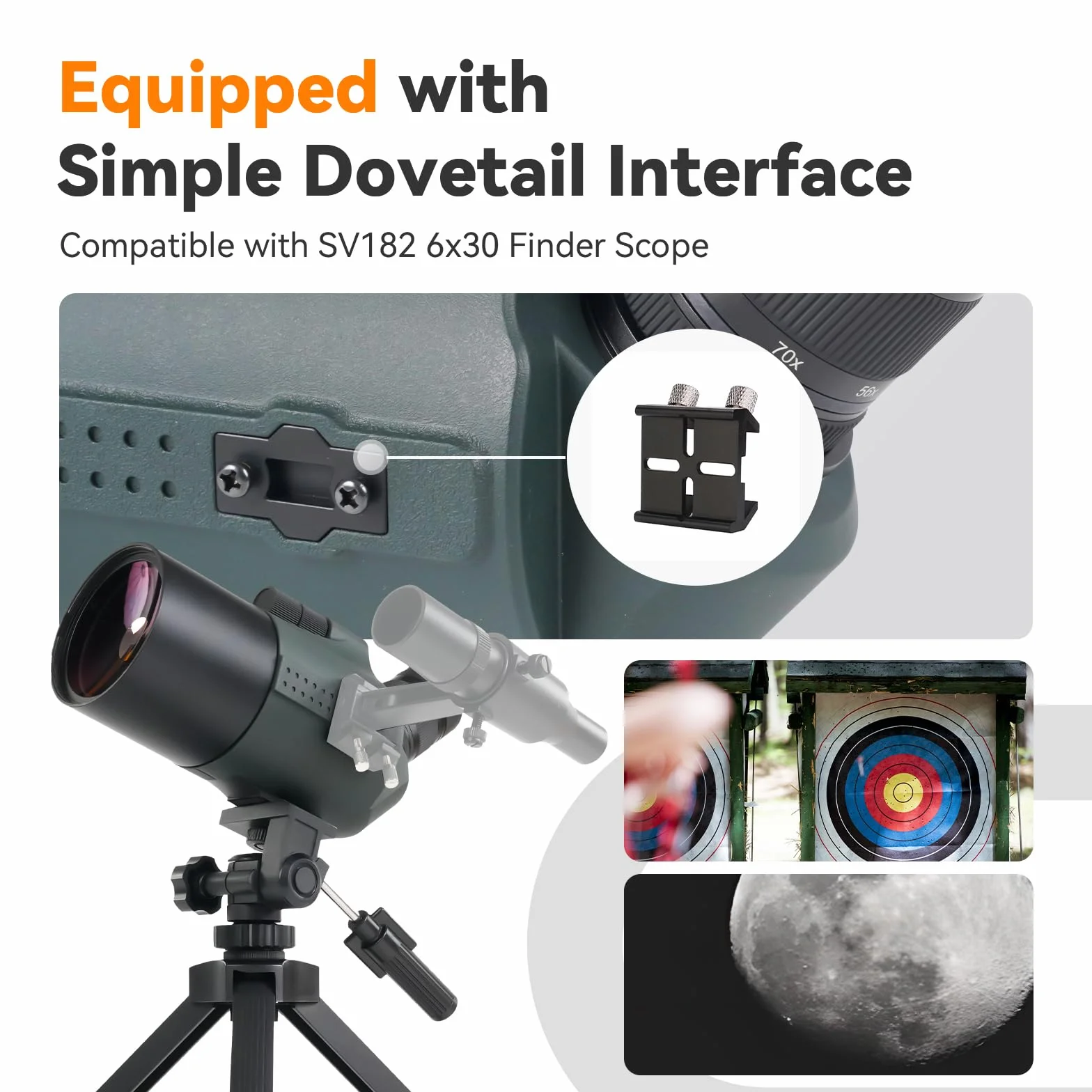 Svbony SV41Pro Mak Cannocchiale con Treppiedi, 28-84X80 FMC Messa a Fuoco a Doppia Velocità, Telescopio Spotting Scope Compatibile Con la Fotocamera WIFI SC001, per Tiro a Segno, Caccia, Birdwatching