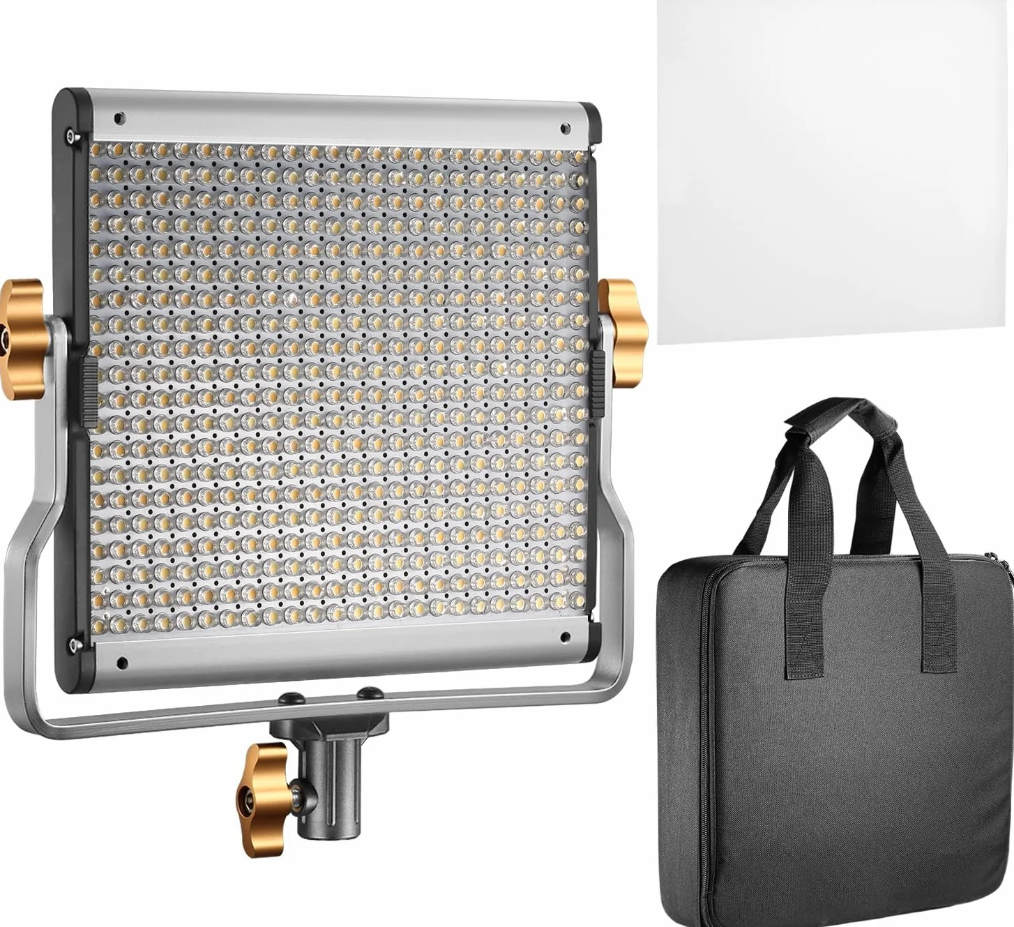Neewer LED Video Light Bi-colore Regolabile con Staffa U Kit per Studio, Ripresa Video YouTube, 480 LED Lampadine, 3200-5600K, CRI 96+ (Spina EU)