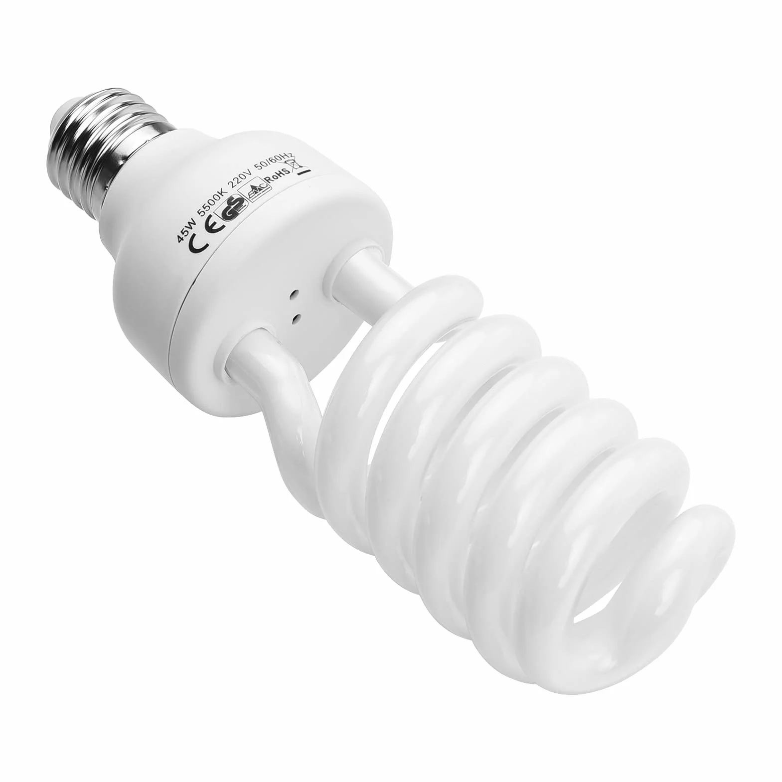 Andoer 4 x Lampada fotografica, Lampadina fluorescente a spirale 45W 5500K Luce diurna E27 Presa a risparmio energetico per fotografia in studio Illuminazione video