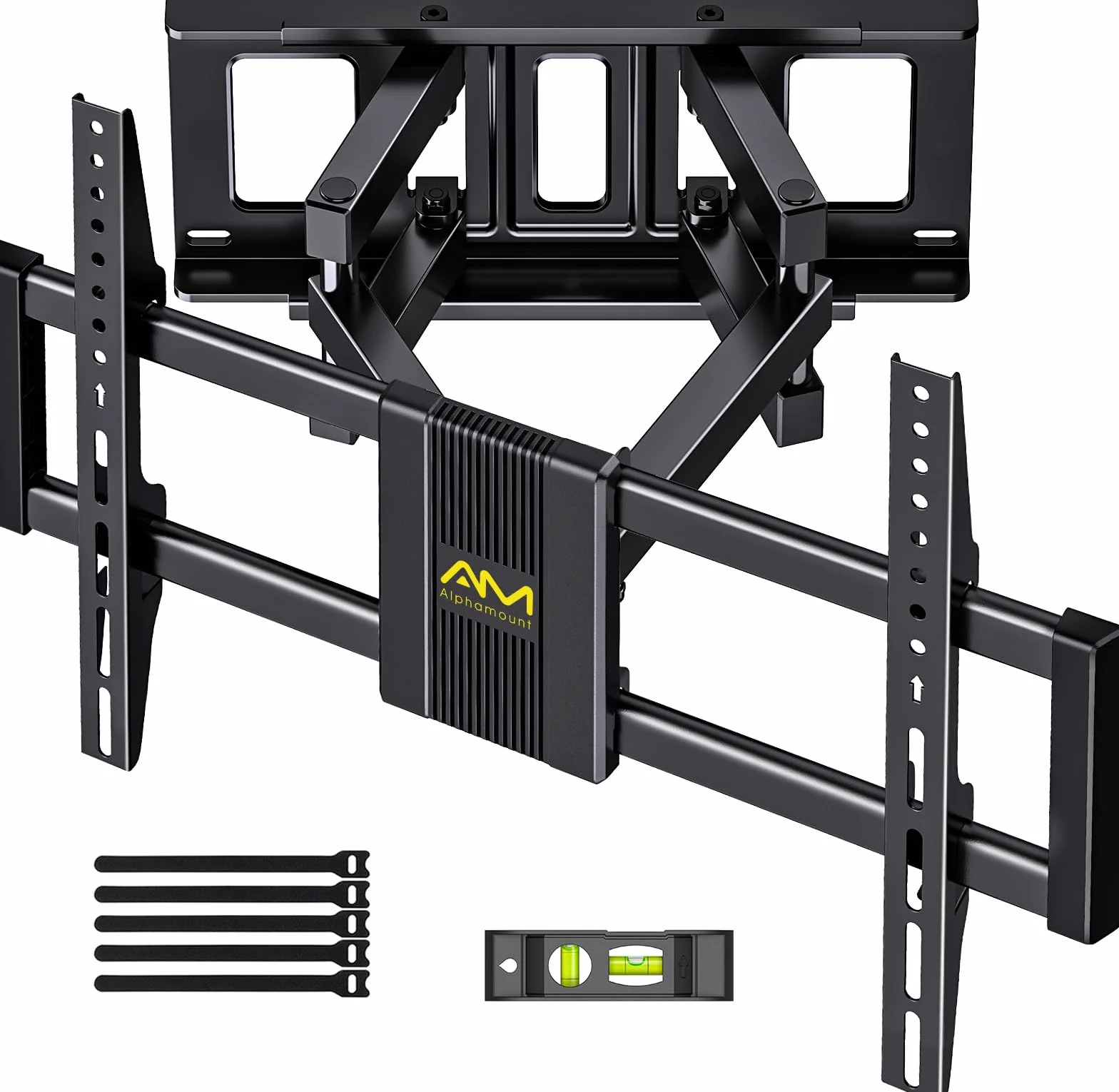 Alphamount Supporto TV Parete 37-80 Pollici 45 kg, Staffa TV Girevole Estensione Inclinazione, VESA 600x400 mm, APLF6