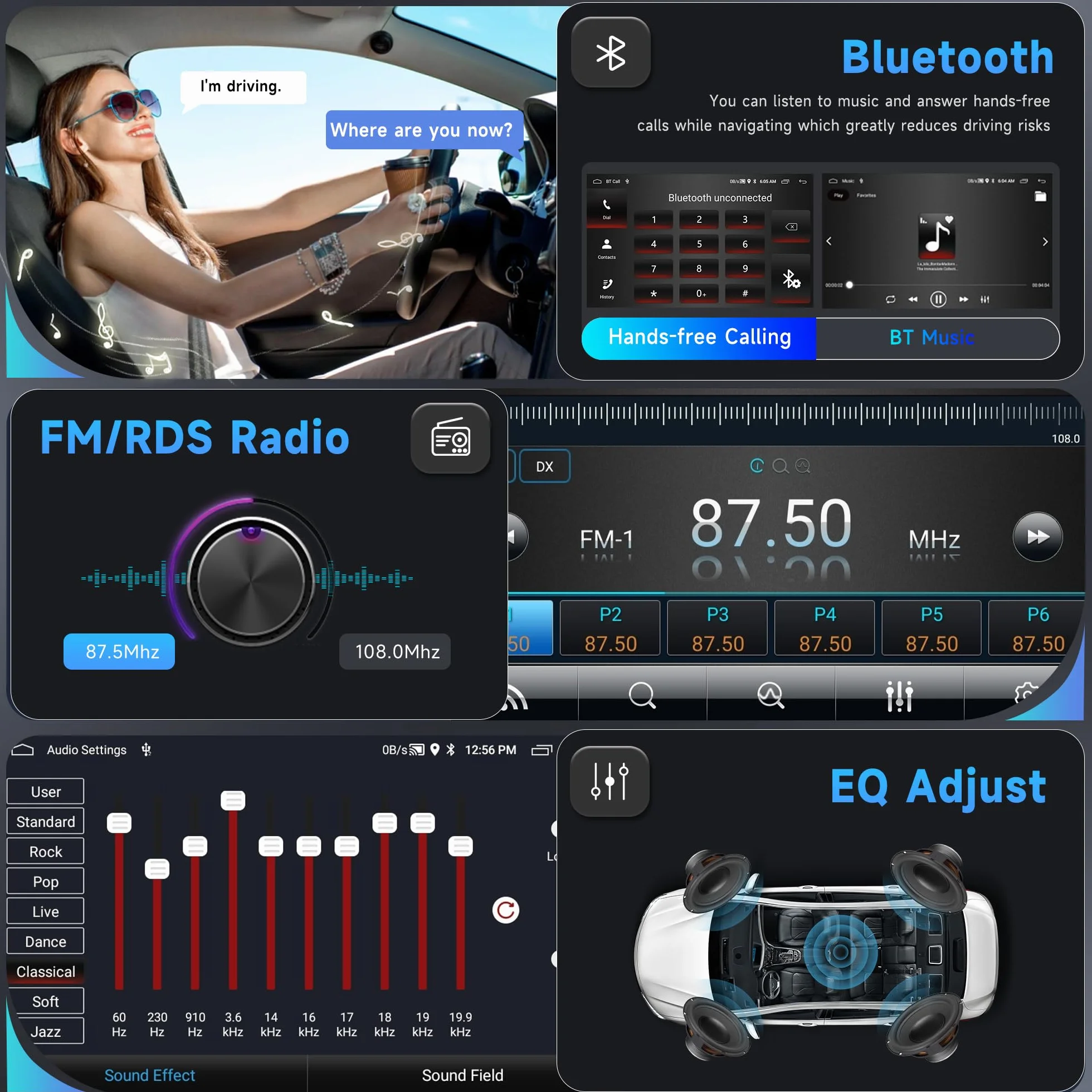 2G+64G Android Autoradio per VW Golf 5 6 Passat Polo Tiguan Touran Caddy Skoda Seat 7 Pollici Wireless Carplay Autoradio con Android Auto GPS Navi WiFi Bluetooth FM/RDS Telecamera Posteriore