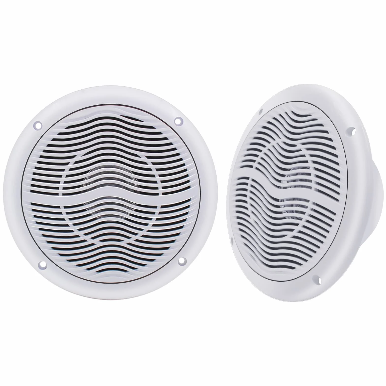 Herdio Altoparlanti marini da 6,5 pollici 120 W impermeabile coppia bianco