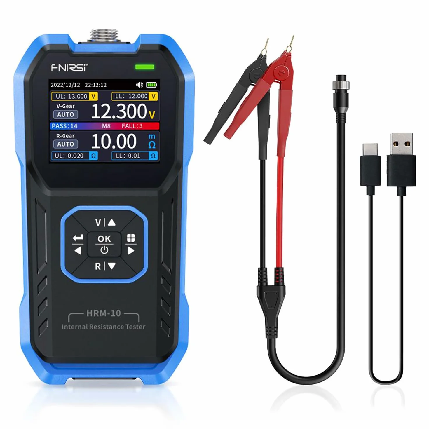 Tester di resistenza interna batteria 100V 200Ω HRM-10 tester digitale tensione batteria Li Lab Zine Bcb