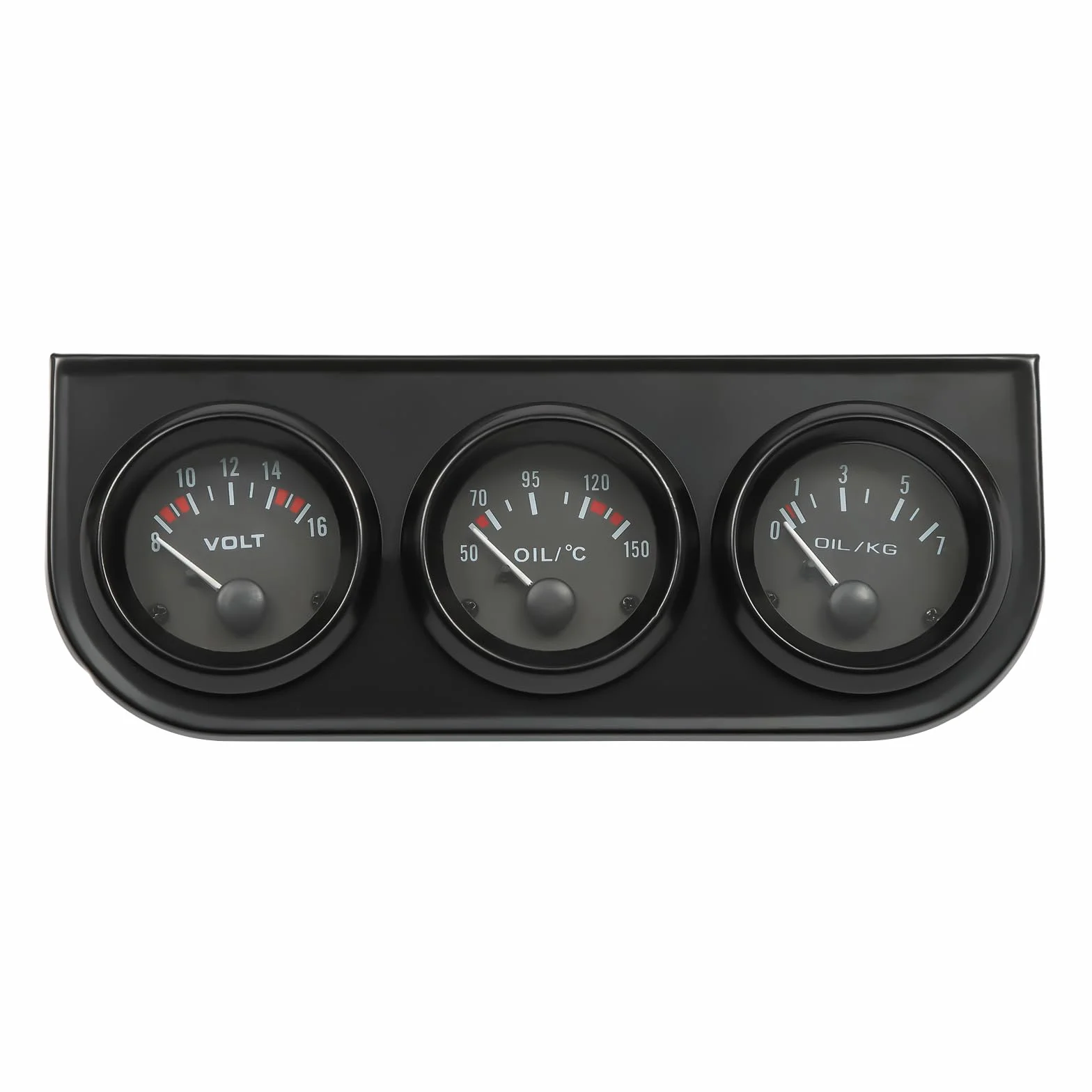 3 in 1 strumenti per auto, temperatura dell'olio, indicatore di voltaggio, per veicoli da 8 a 16 V, facile lettura