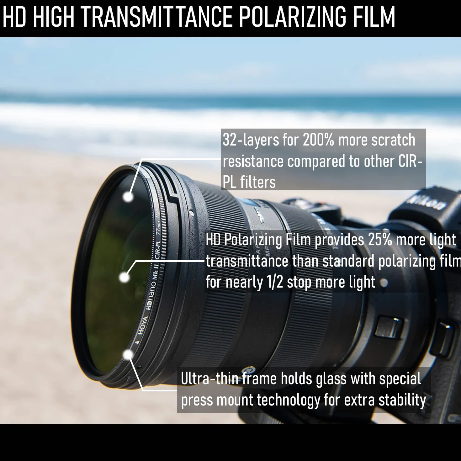 HOYA Circular Polarizing filter HD Nano MkII ø62mm