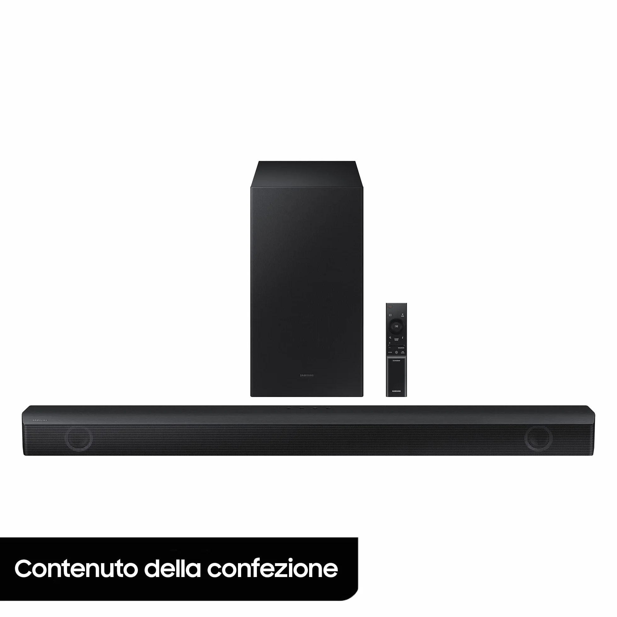 Samsung Soundbar HW-B530/ZF con Subwoofer, 2.1 Canali 360W 2022, Bassi Profondi, Effetto Surround, Suone Ottimizzato, Unico Telecomando