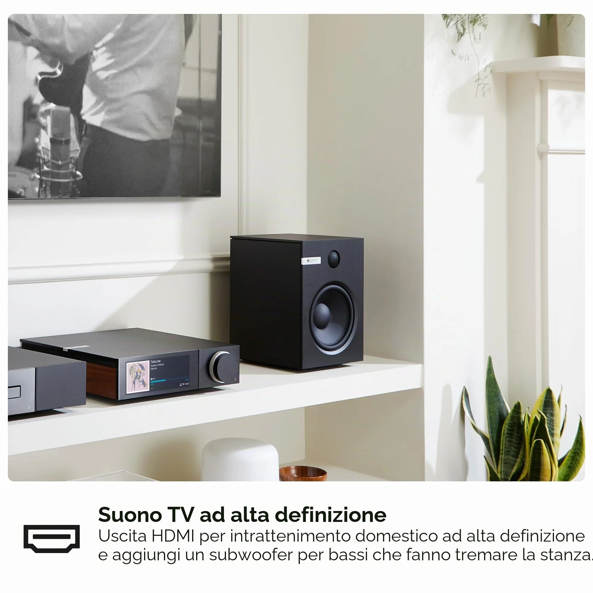Cambridge Audio EVO 150 SE – Amplificatore tutto-in-uno e lettore di rete ad alta risoluzione con Bluetooth APX HD, AirPlay 2, Chromecast integrato, HDMI ARC, chiamate telefoniche MM e ESS Sabre DAC