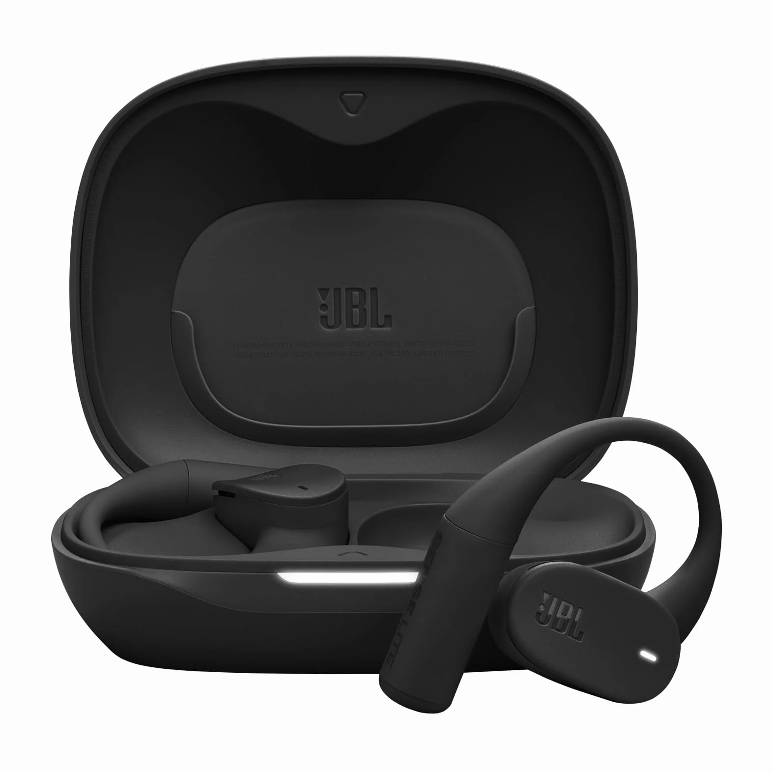 JBL Sense Lite Cuffie Open-Ear True Wireless, Tecnologia OpenSound, 32H Autonomia, IP54, Nero