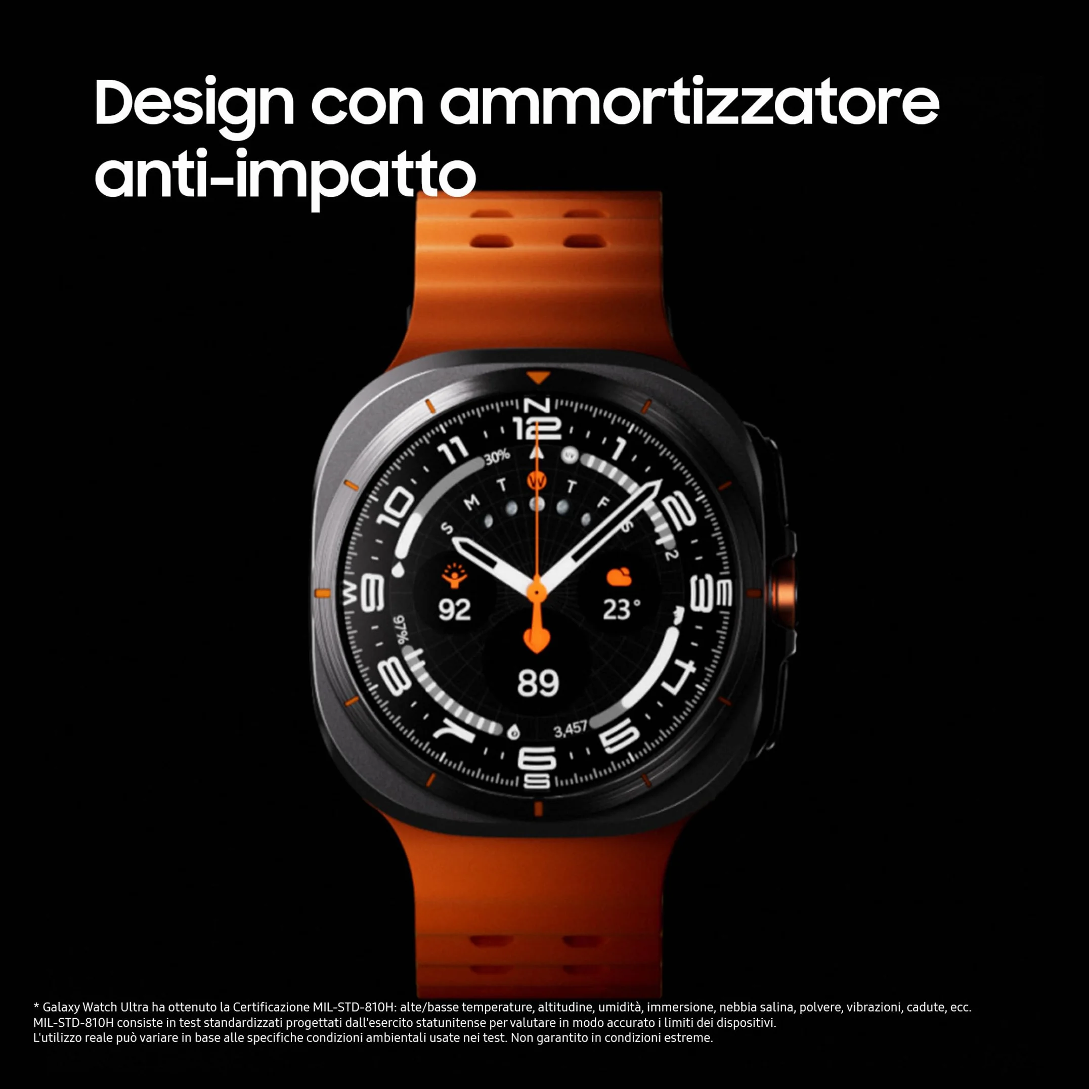Samsung Galaxy Watch Ultra Smartwatch Galaxy AI, Resistenza estrema, Batteria a lunga durata, Sirena di emergenza, LTE, Cassa in titanio 47mm Titanium Silver (Ricondizionato)