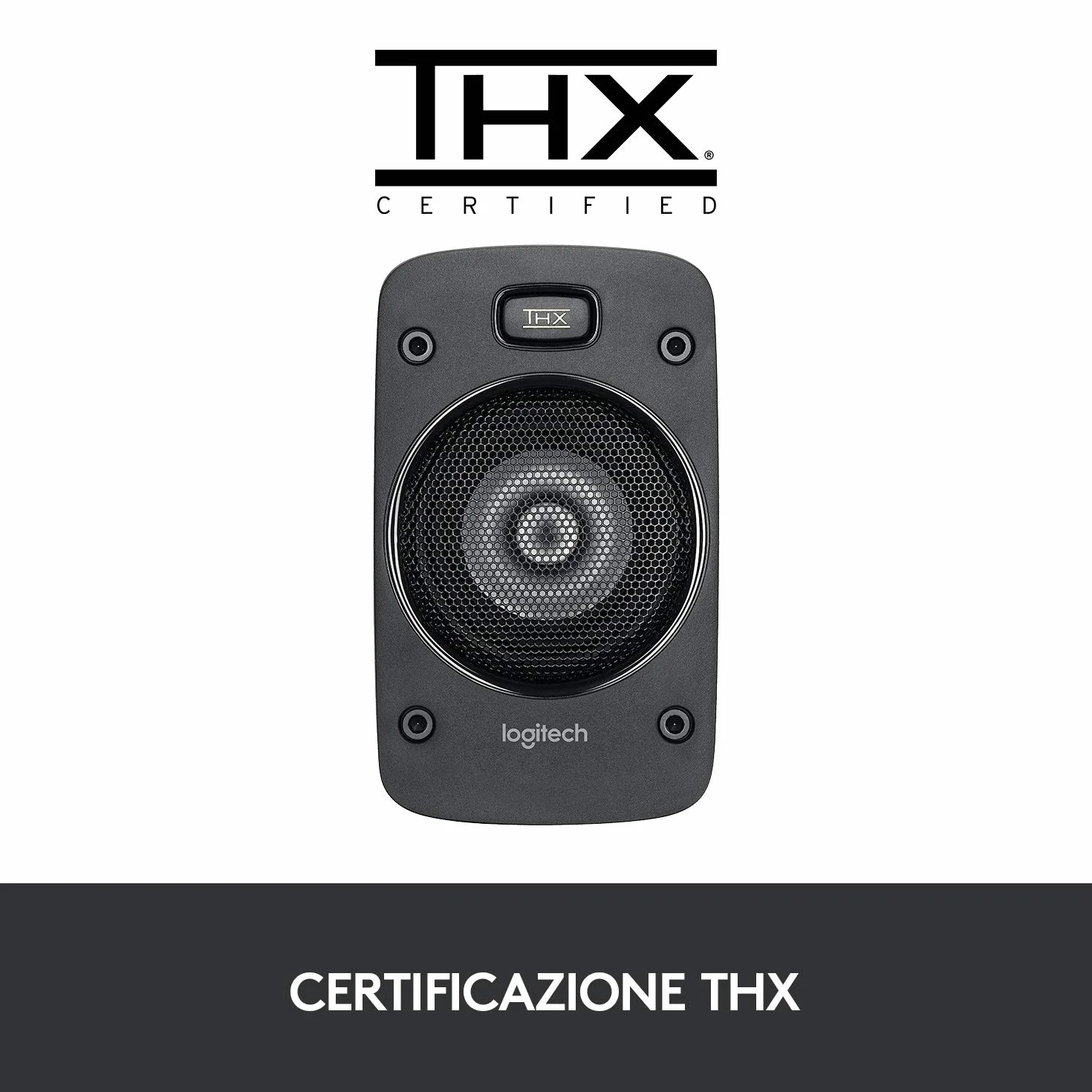 Logitech Z906 5.1 Sistema di Altoparlanti Audio Dolby Surround, Certificato THX, Dolby e DTS, ‎Potenza 1000 Watt, Multidispositivo, Telecomando, Presa EU/IT, PC/PS4/Xbox/TV/Smartphone/Tablet - Nero