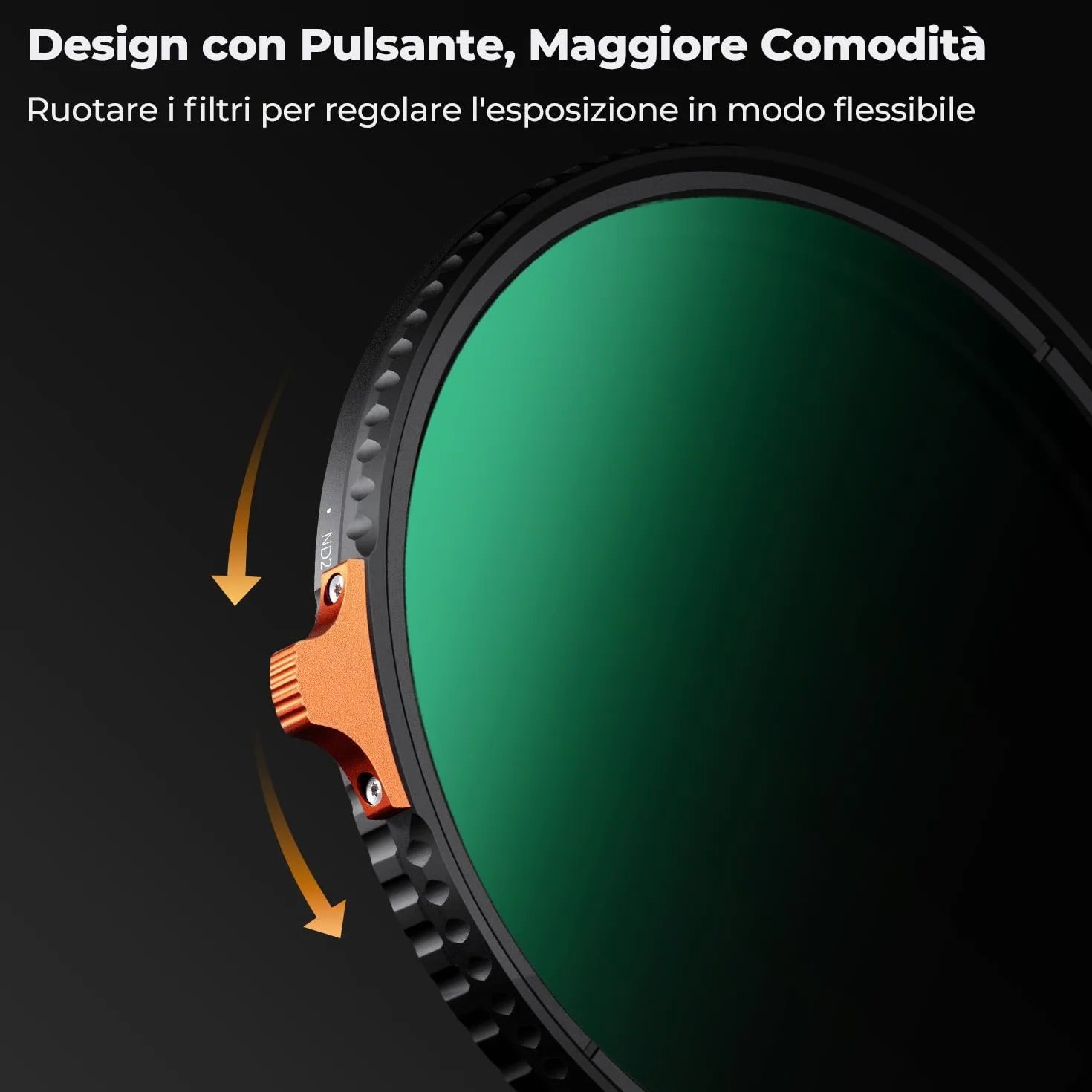 K&F CONCEPT Nano-Xcel 82MM Filtro Variabile ND2-400 (1-9 Stop),Filtro Variabile con 28 Strati Rivestimento Nano in Vetro Ottico con Custodia del Filtro