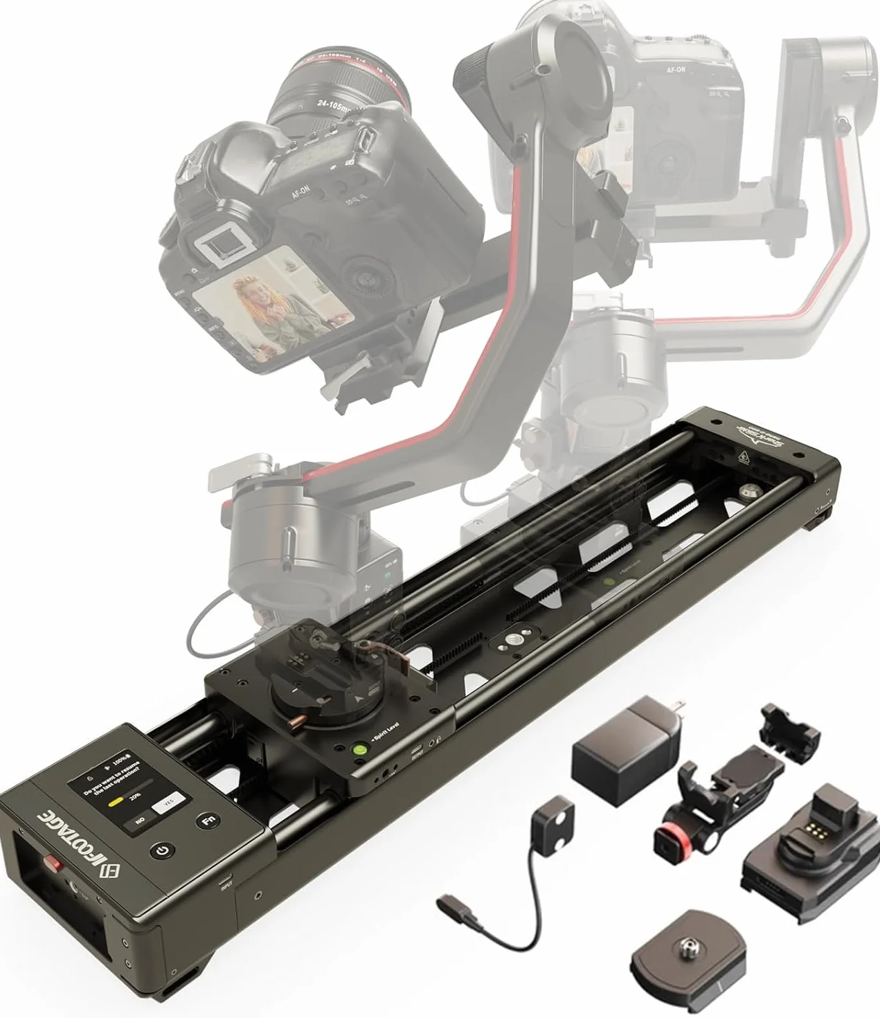 IFOOTAGE Slider per fotocamera motorizzato Shark Nano II a 660,5 assi per riprese coordinate, compatibile con DJI RS2, RS2 Pro, RS3 Pro, RS4, RS4 Pro, stabilizzatori Max.payload 7 kg, 66 cm