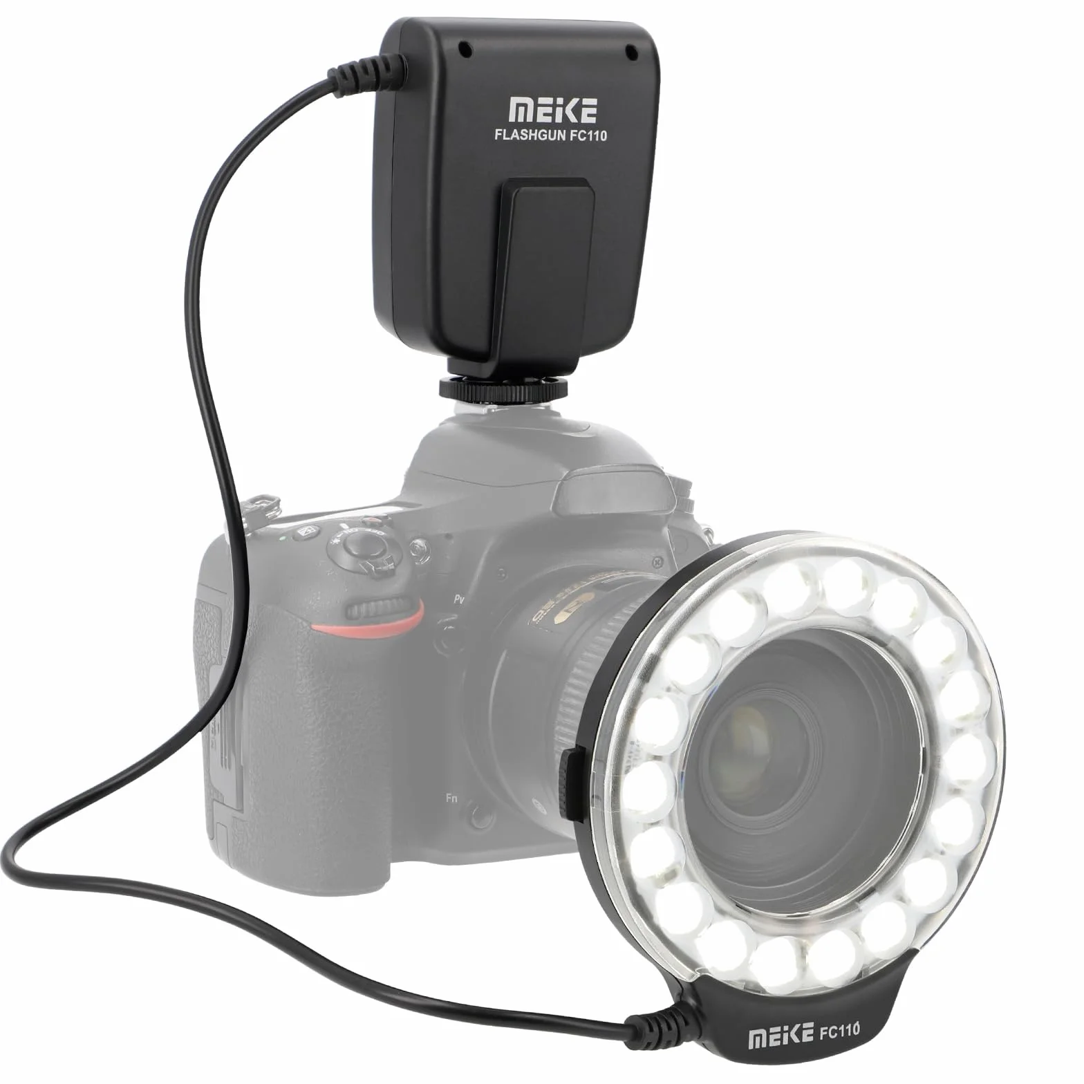 Ayex - Flash anulare Meike FC-110 per fotografia macro, per fotocamere Nikon SLR