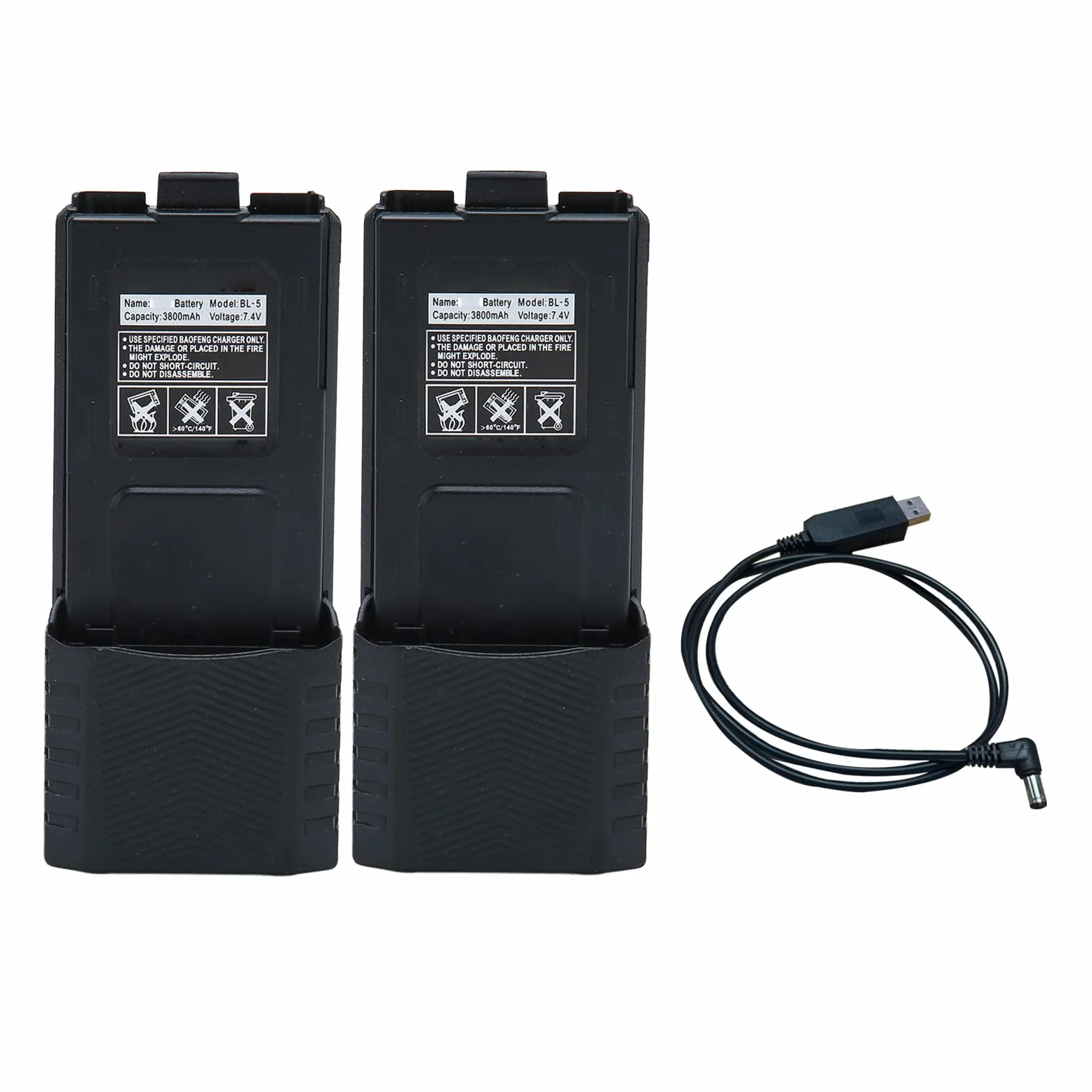 Baofeng UV-5R 7.4V 3800mAh Li-Ion Batteria BL5 Walkie Talkie 2-Pack