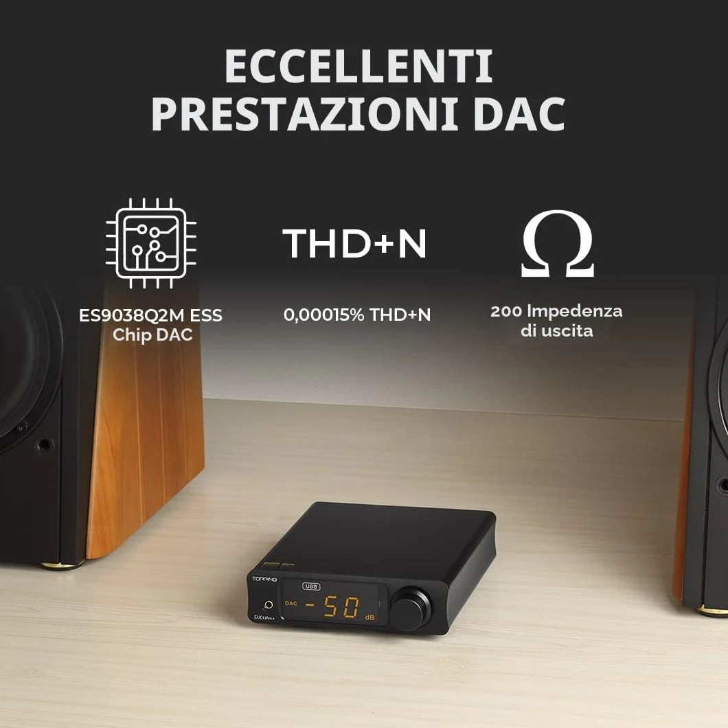 Topping DX3 Pro+ Amplificatore per cuffie Bluetooth Nero
