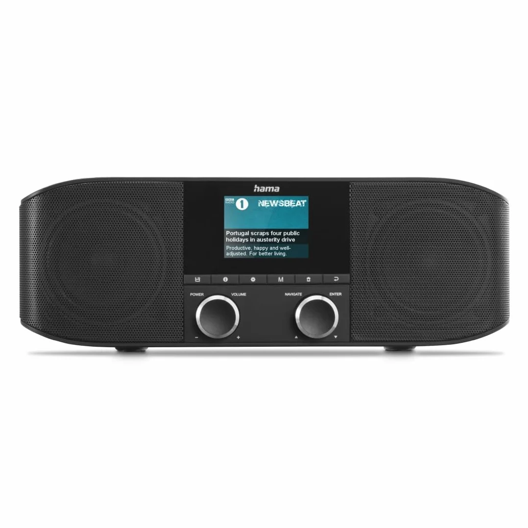 Hama Radio Internet WLAN DAB+ Bluetooth Sveglia Aux 3,5 mm FM Nero