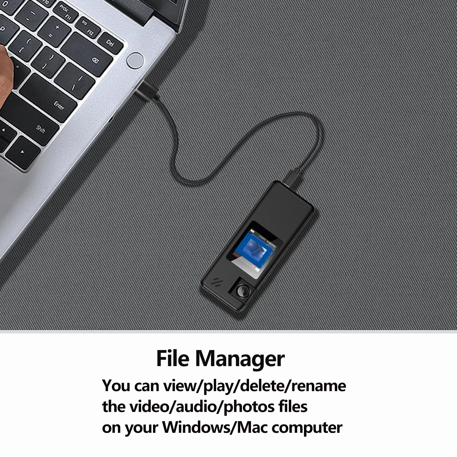 A32 64GB Telecamera Portatile, 1080P, Obiettivo Ruotabile 180°, con Rilevamento Movimento e Registrazione Audio, per Polizia e Ciclismo