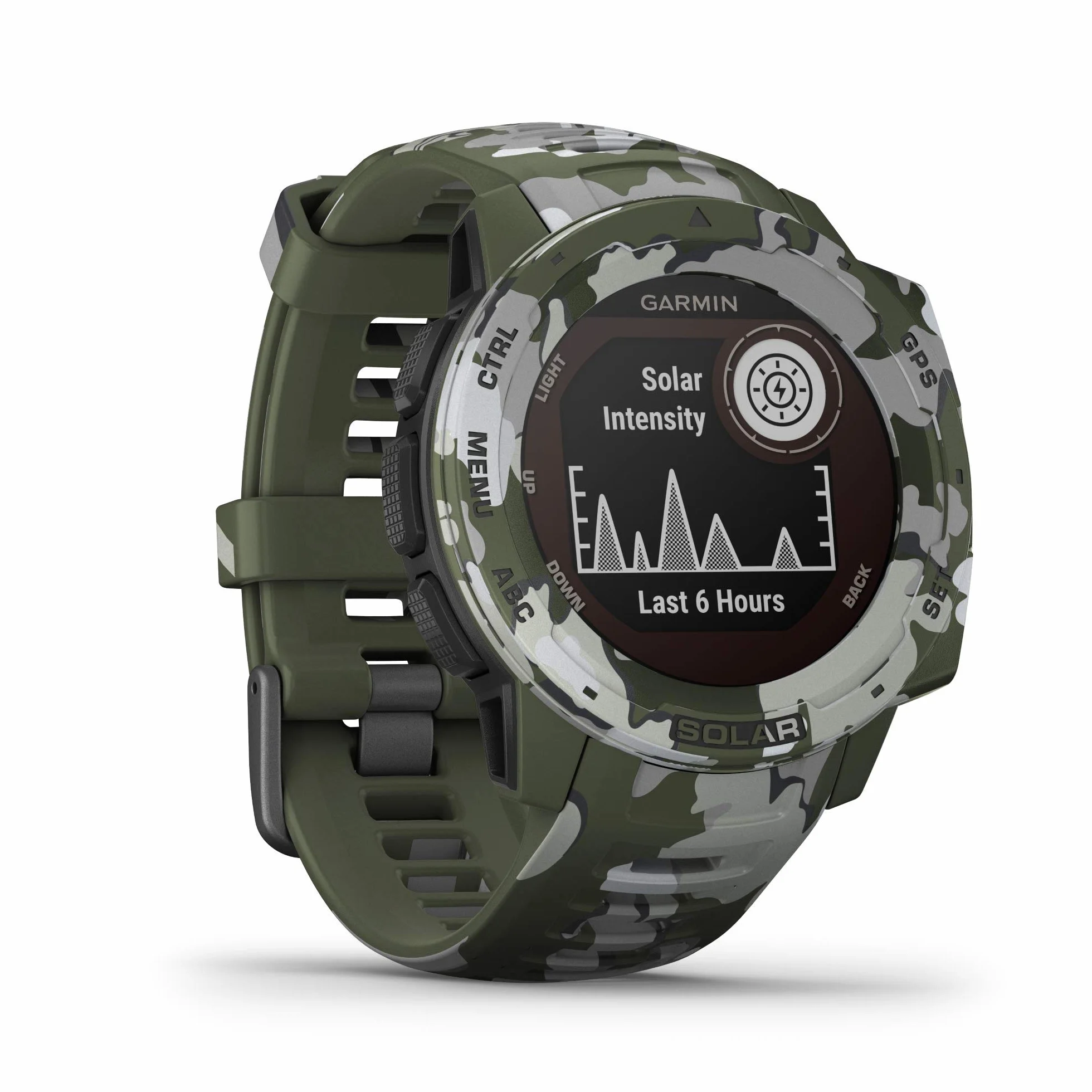 Garmin Instinct Solar, Smartwatch Gps con Ricarica Solare, Lichen Camo, 4.5 x 4.5 x 1.53 cm (Ricondizionato)