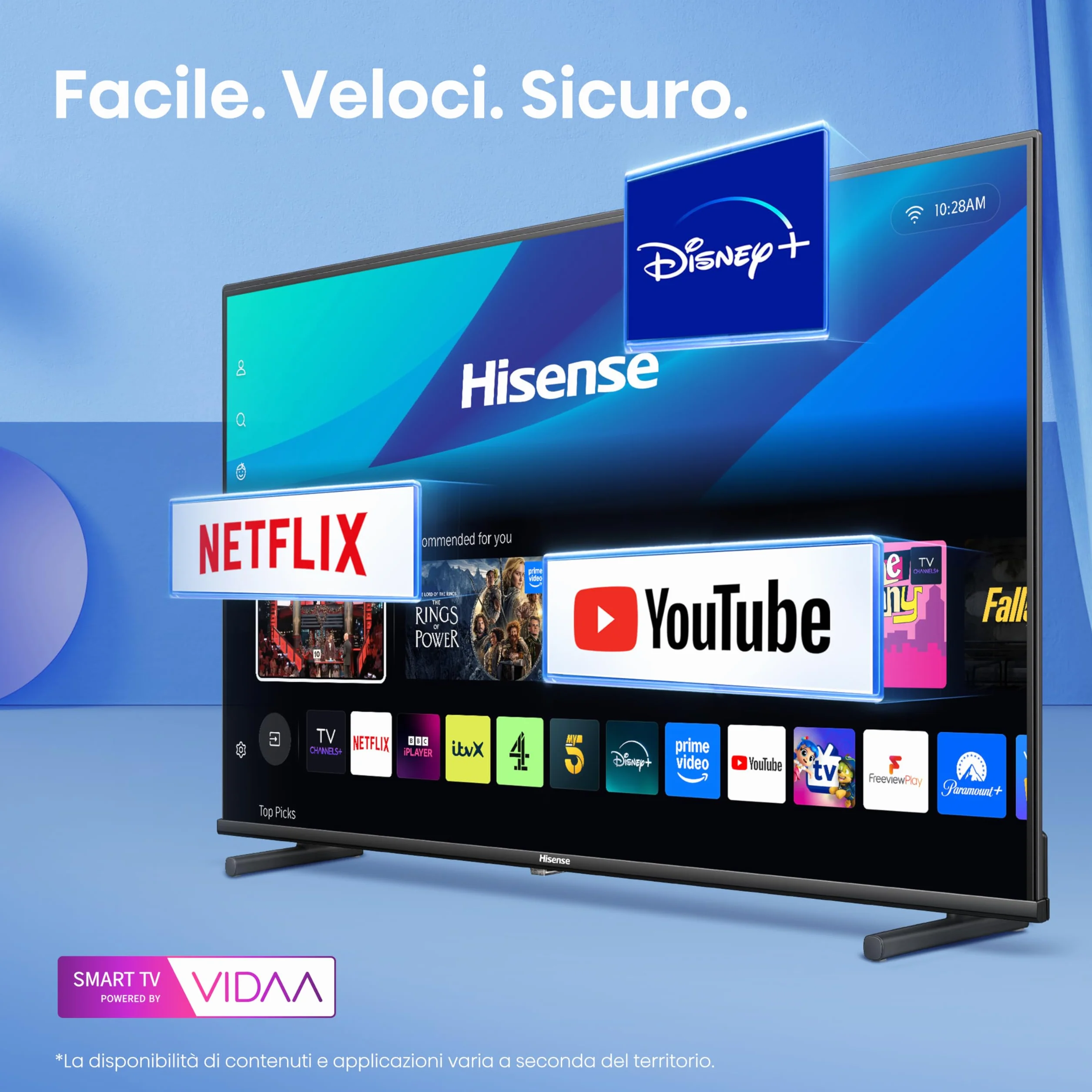 Hisense 40E53QT 40" QLED Full HD Smart TV VIDAA U8 HDR10 Dolby Atmos Game Mode DVB-T2/S2 HEVC 10