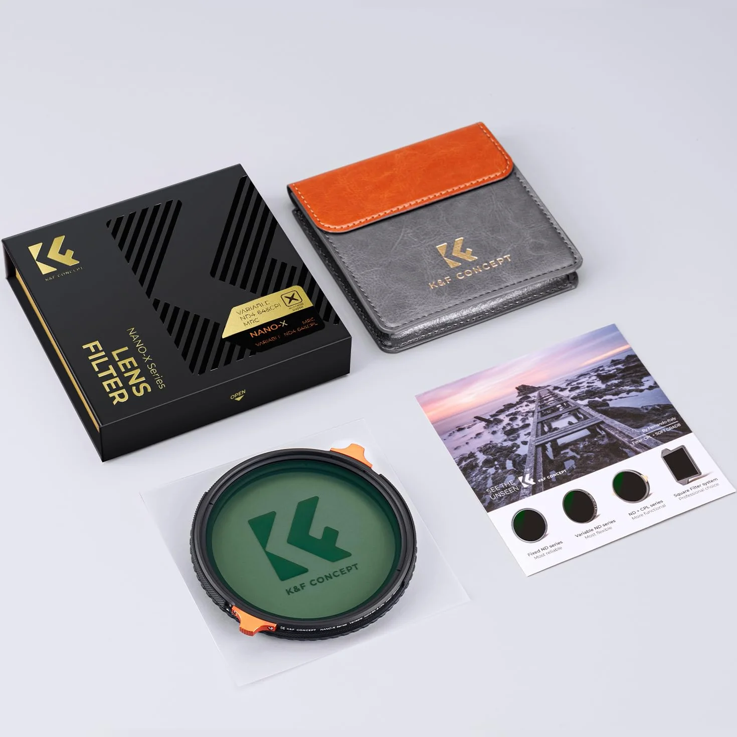 K&F CONCEPT Nano-Xcel 67mm Filtro Polarizzatore Circolare & Variabile ND4-64 (2-6 Passi), 2 In 1 Filter ND4-64 e CPL con Custodia in Vetro Ottico con Rivestimento a 28 Strati