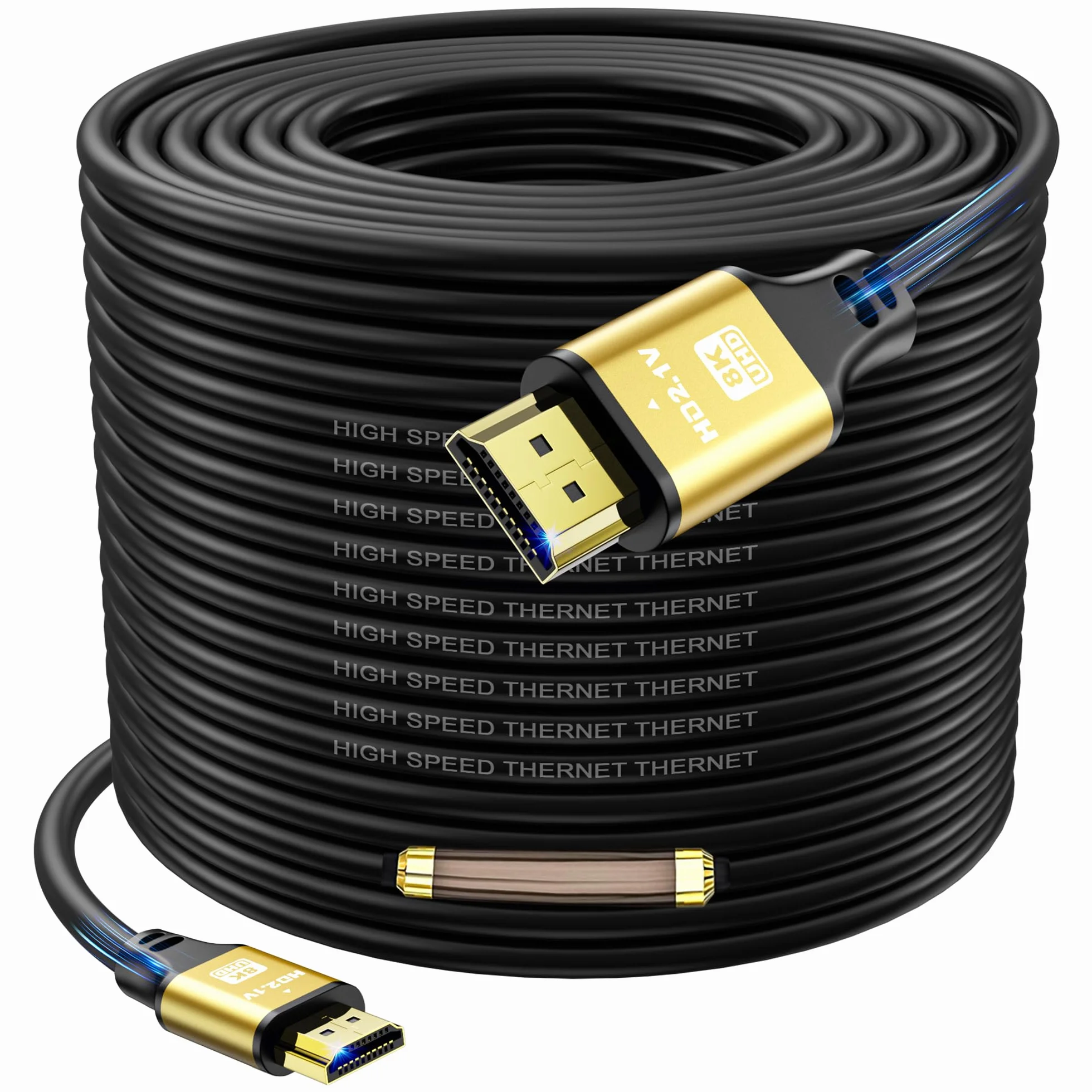 4K Cavo HDMI 25m, ad alta velocità 2.0 HDMI Cavo 4K@60Hz 18Gbps, Ultra HD,Ethernet Audio indietro, video 4K,1080p,3D,Arco, HDR Compatibile con Xbox,PS5/PS4,TV, Blu-ray,Laptop ect