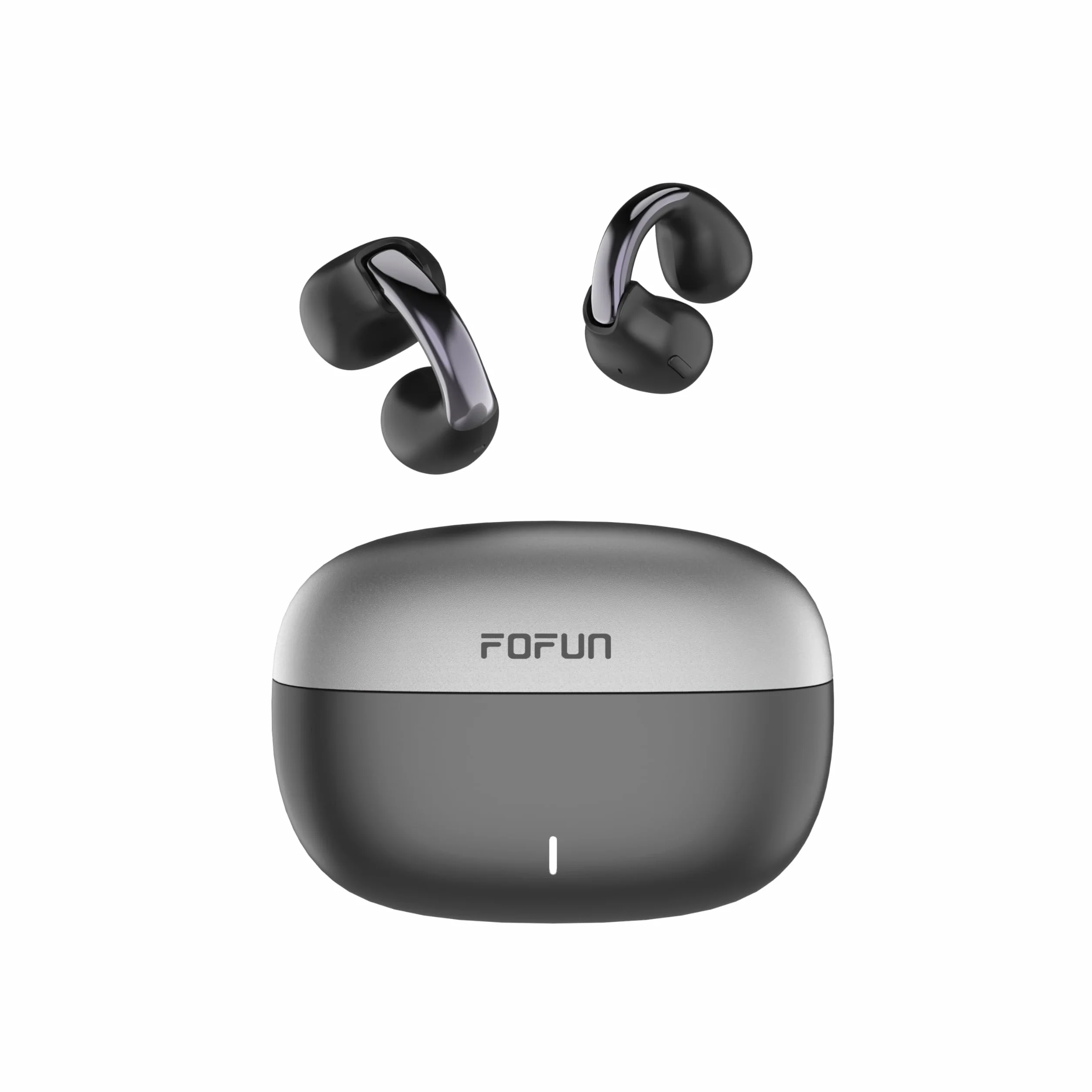 Cuffie Bluetooth 6.0 con clip, auricolari aperti con pulsanti fisici e microfono ENC, vestibilità sicura per corsa e allenamento, audio HiFi, 32 ore di riproduzione
