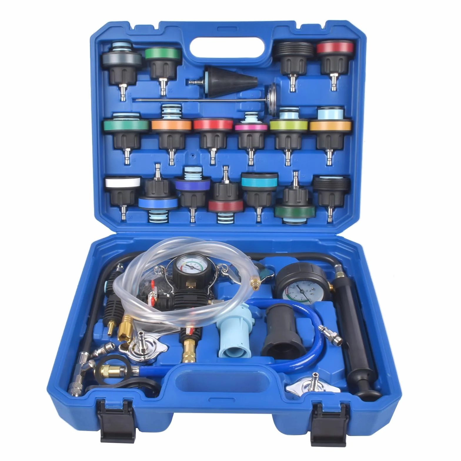 Universale Radiatore Pressione Tester Kit 31 Pezzi per Auto Sistema di Raffreddamento Test