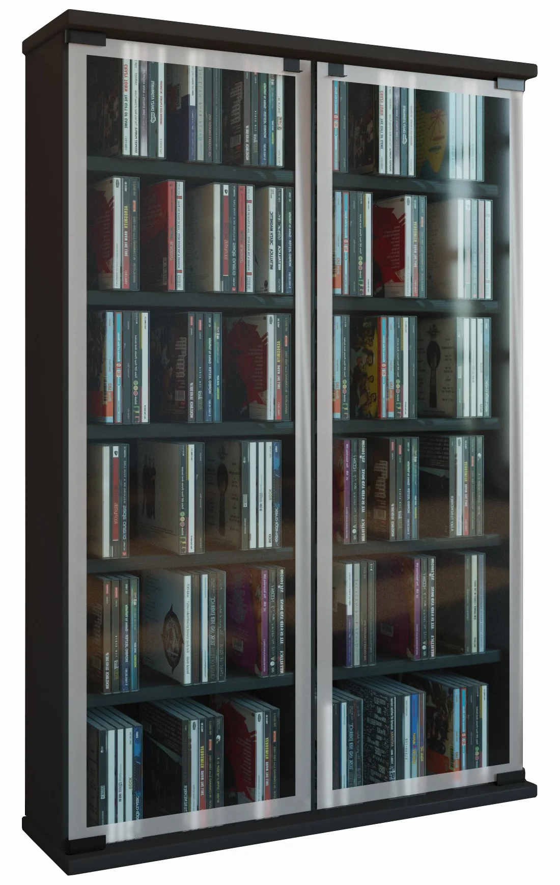 VCM 30051 CD/Dvd Möbel Galleria per 300 CD Legno 91,5 x 60 cm, Nero