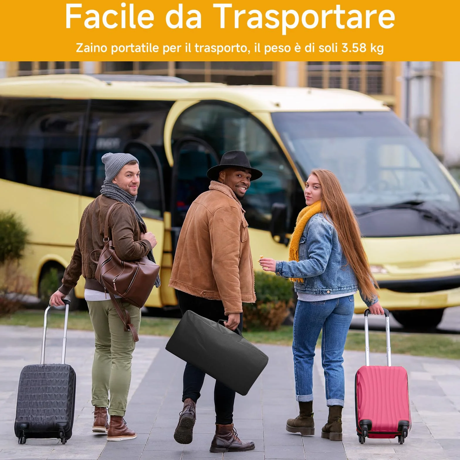 VISULAPEX Schermo Proiettore con Treppiede, 100 Pollici Telo Proiettore Portatile, 16:9, 4K HD Pieghevole per Proiettore con Borsa per il Trasporto per Interni ed Esterni, Home Cinema, Giardino