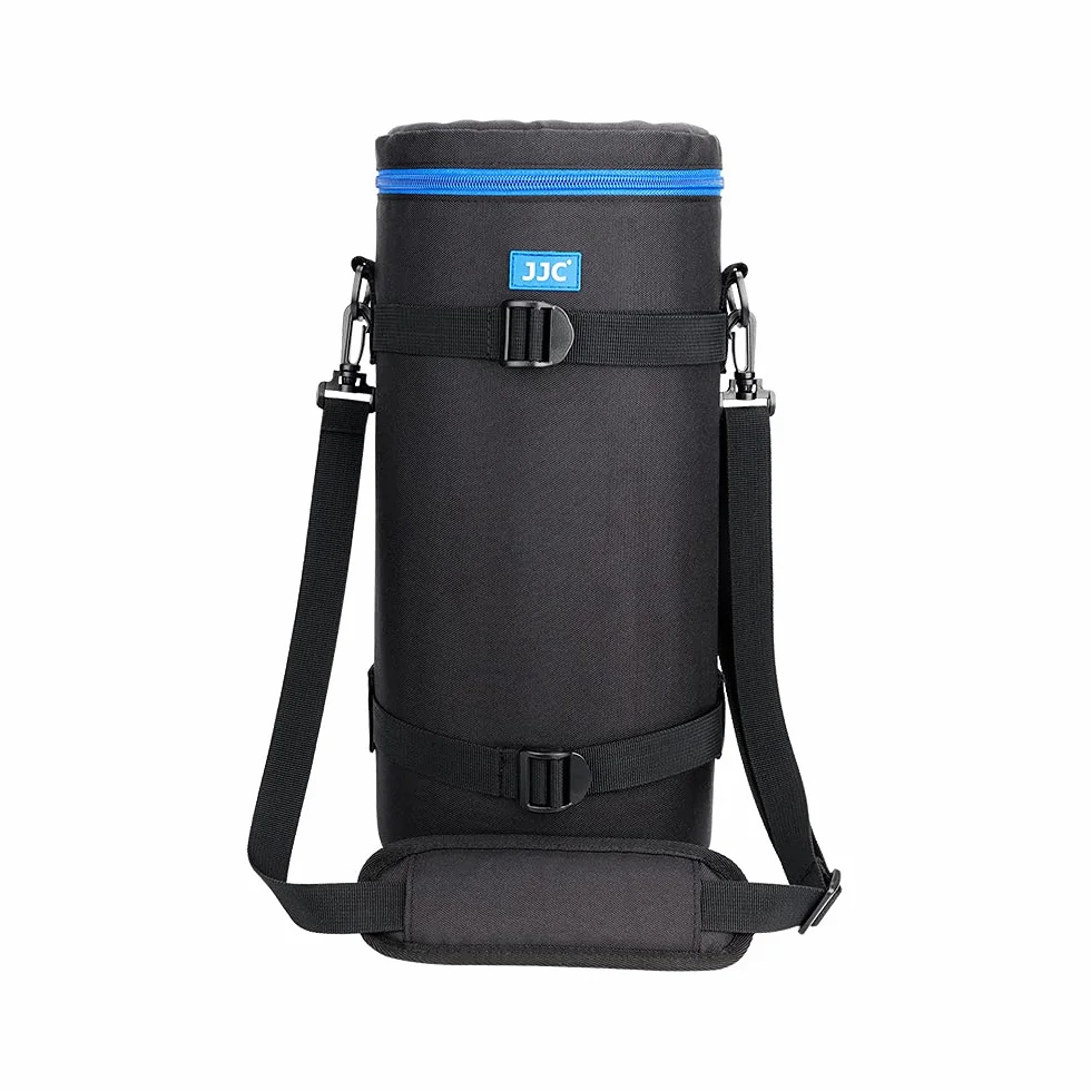 JJC Custodia per obiettivo Deluxe per Sony FE 200-600 mm F5,6-6,3G OSS, accessori per lenti impermeabili, custodia protettiva con tracolla e cuscino rimovibile, dimensioni interne 5,5 pollici x 14,5