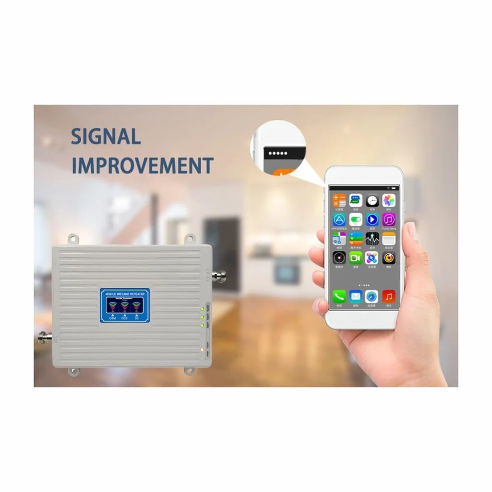 Amplificatore Tri Band Amplificatore di Segnale 2G 3G 4G 5G 900 1800 2100 MHz gsm WCDMA LTE Ripetitore Ripetitore di Segnale Universale Spina UE