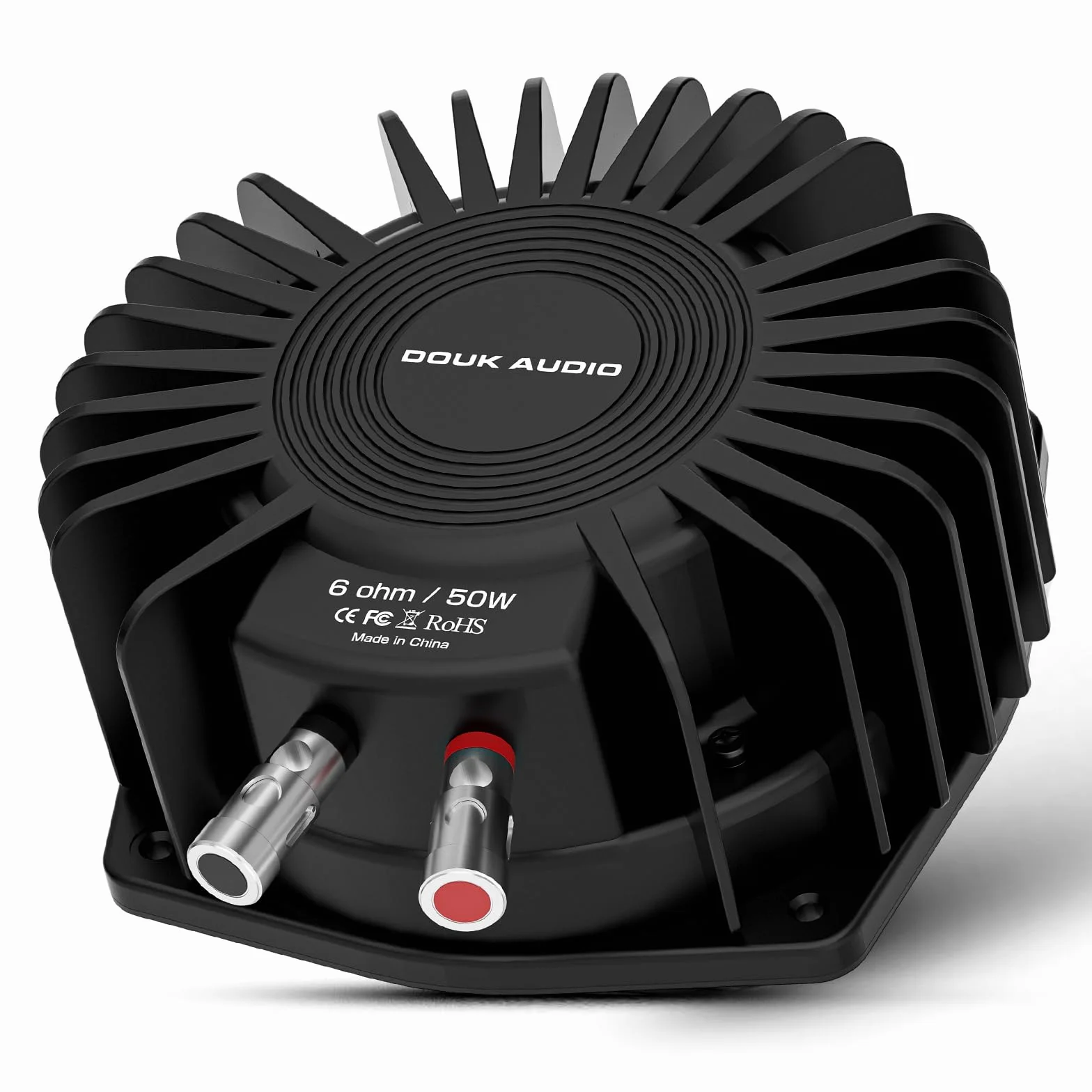 Douk Audio Potente shaker per bassi tattili: trasduttore per subwoofer da 50 Watt, per home theater e auto (nero, 1 pezzo)