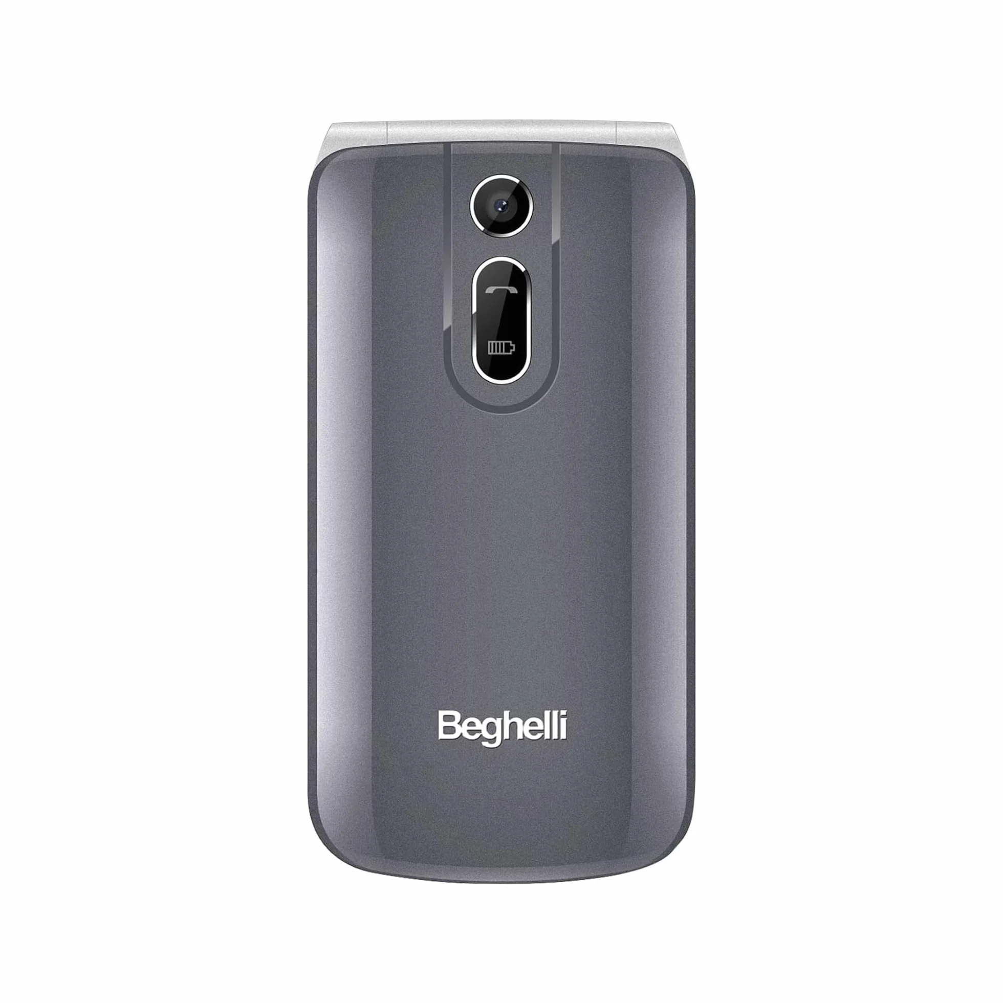 Beghelli Telefono Salvavita per Anziani, Salvalavita Phone SLV18N ECO - Cellulare GSM per Anziani, Tasto SOS, Tasti Grandi Retroilluminati, Vivavoce, Fotocamera, Torcia, Radio (Colore Grigio)