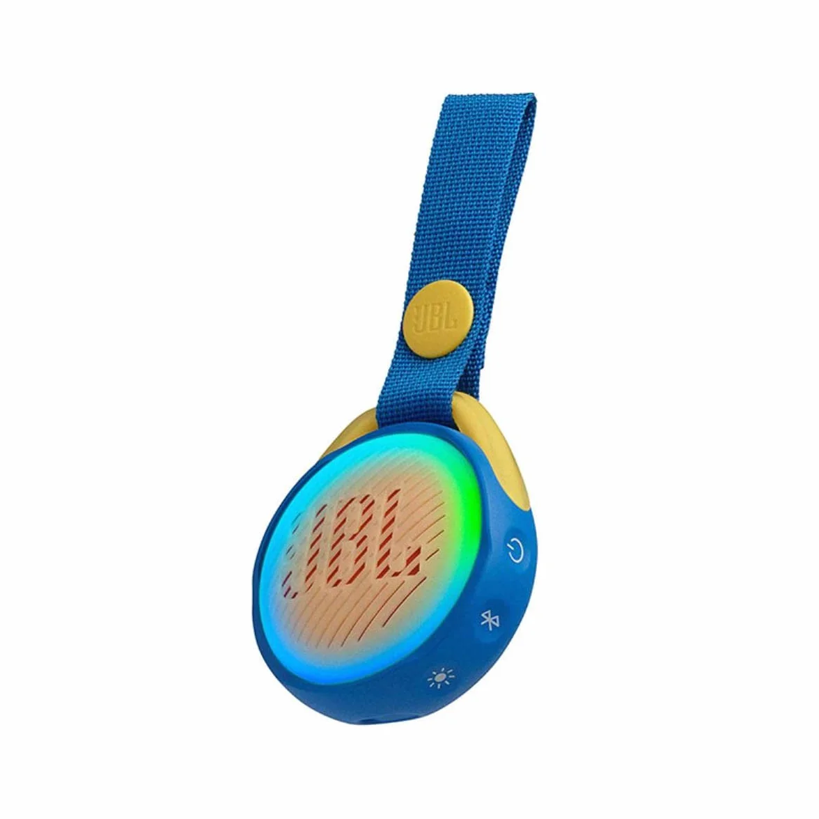 JBL JR POP Altoparlante Bluetooth Portatile per Bambini, Impermeabile IPX7, Luce Multicolore, 5 Ore Autonomia, Blu