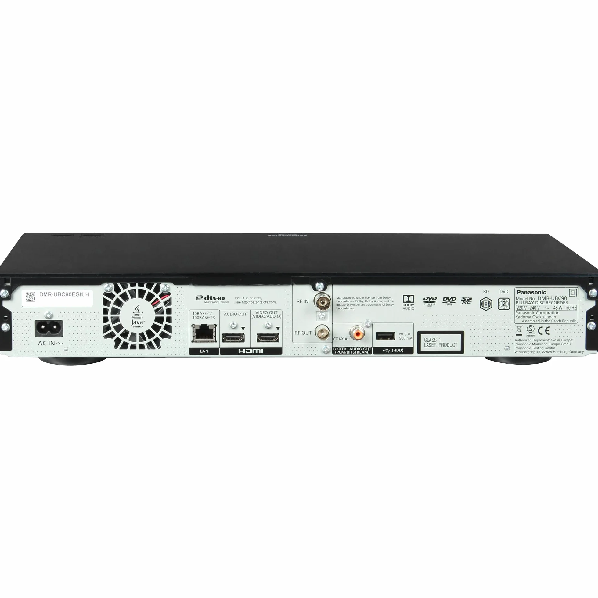 Panasonic DMR-UBC90 Lettore + Registratore DVD, Nero