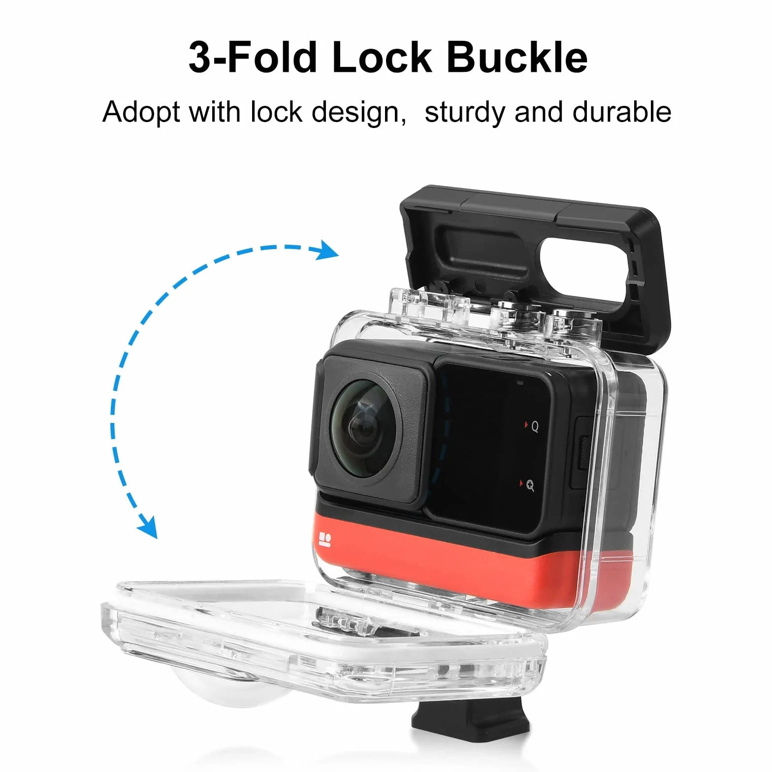 Custodia impermeabile per Insta360 One RS Twin Edition/4K Edizione per Immersioni Subacquee 30M Cover Protettiva (per Twin Edition)