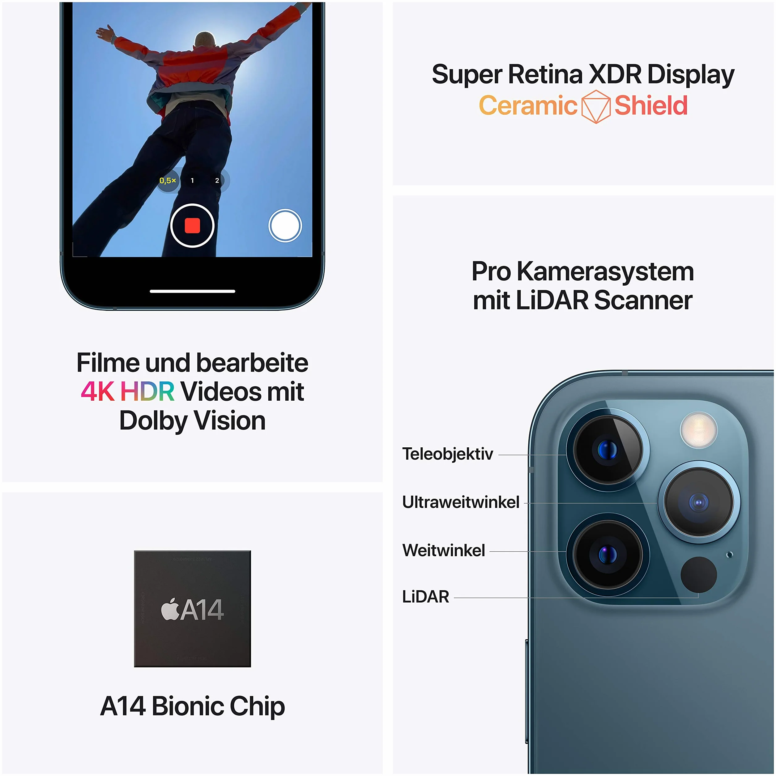 Apple iPhone 12 Pro Max 128GB Blu Ricondizionato