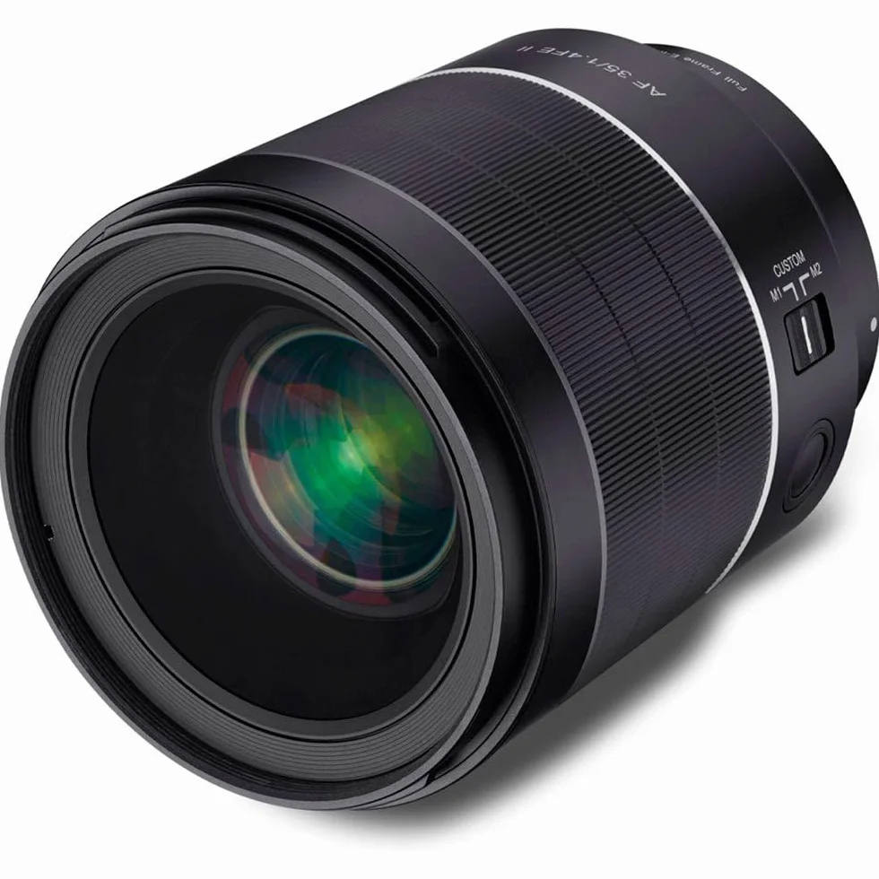 Samyang AF 35mm F1.4 II FE per Sony E - autofocus formato completo e obiettivo grandangolare APS-C lunghezza focale fissa mirrorless Sony E Mount con sistema custodia in alluminio protezione