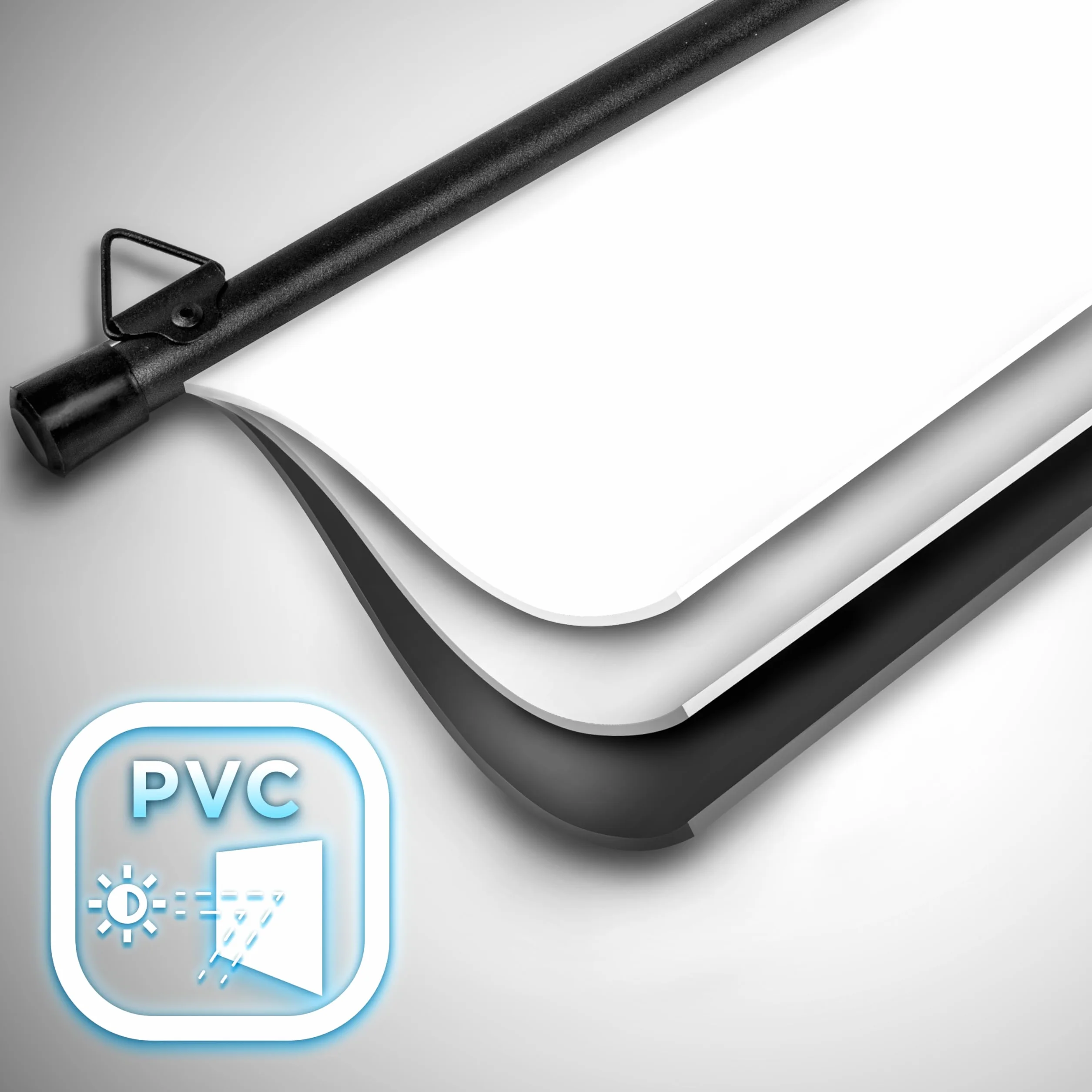 Duronic BPS50 16:9 Telo Proiettore 50 pollici, Schermo per proiettore, Telo da proiezione interno esterno, Home theater cinema Full HD 3D 4K, Schermo di proiezione anti pieghe per casa ufficio scuola