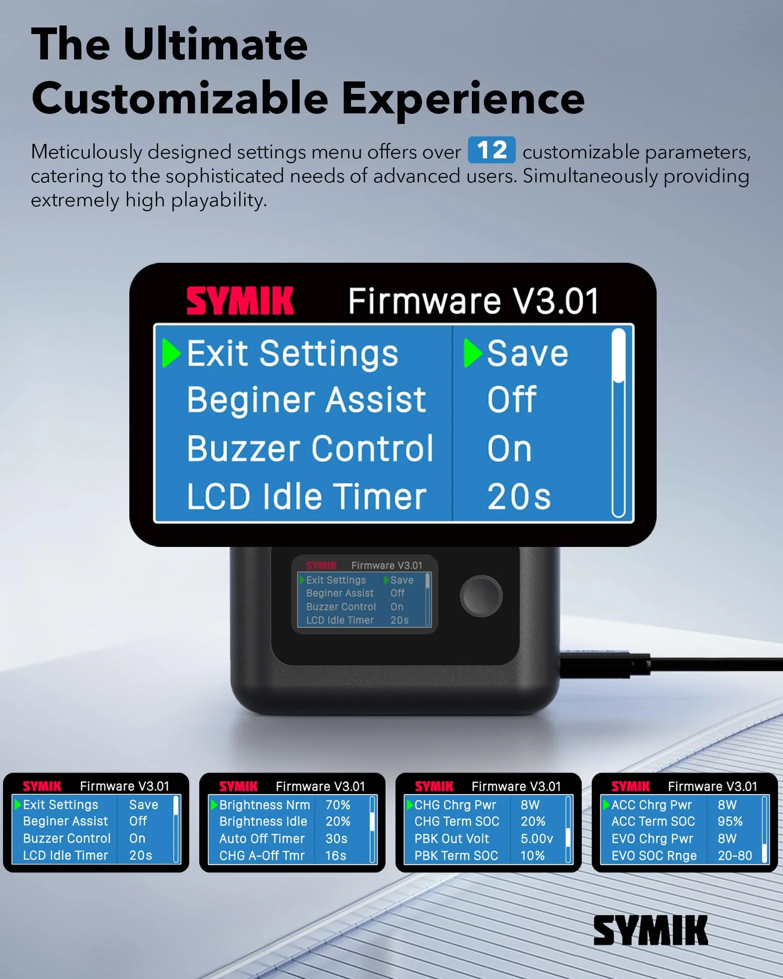 SYMIK Caricabatterie per Insta360 X5, 27 W, alloggiamento di ricarica rapida a doppio canale, con display LCD, hub intelligente a due vie per batteria Insta 360 X5, hub di ricarica rapida mostra SOC