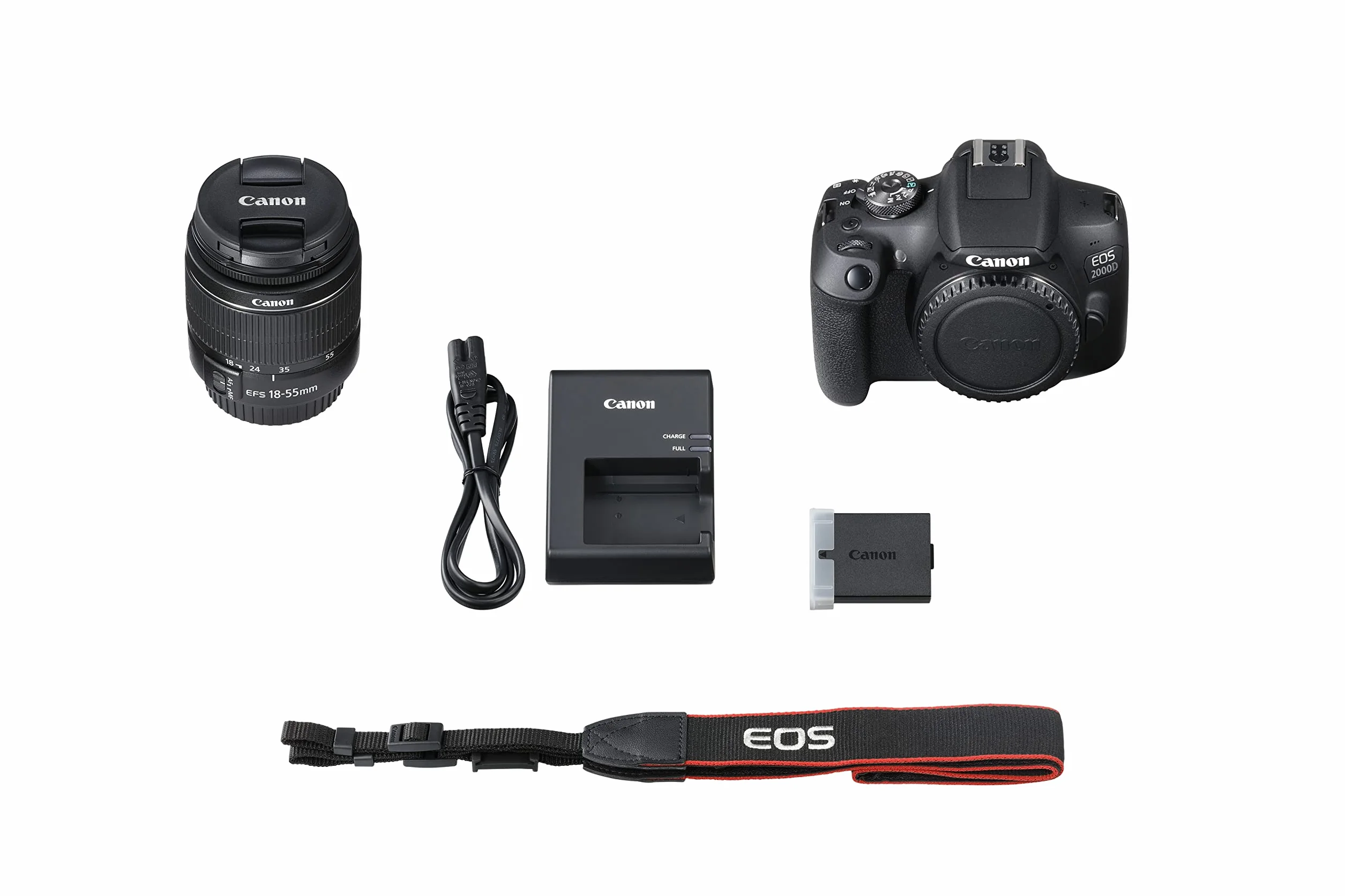 Canon EOS 2000D + Obiettivo EF-S 18-55mm III Fotocamera DSLR Facile da Usare con Obiettivo Versatile, Ideale per Ritratti e paesaggi
