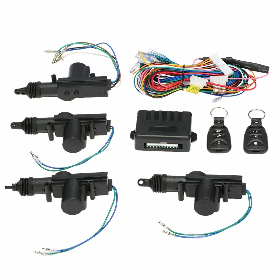 Serratura centralizzata universale per auto, sistema di ingresso per porta auto senza chiave, kit con 2 telecomandi di blocco centrale