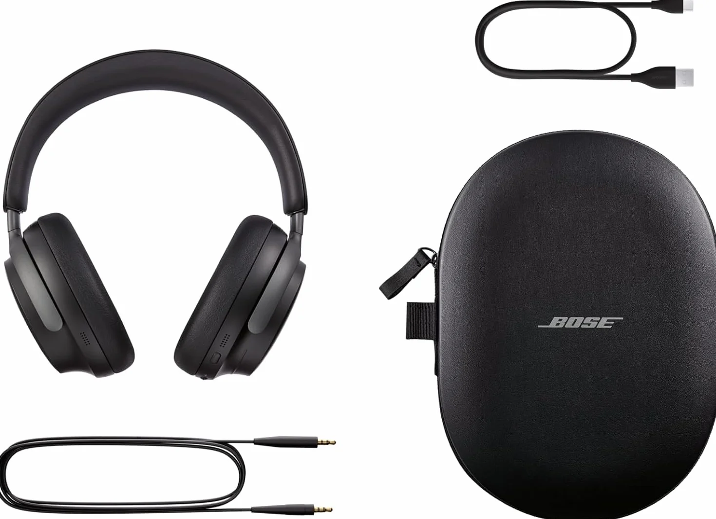 Bose QuietComfort Ultra Headphones Cuffie Wireless Bluetooth con Cancellazione del Rumore, Audio Spaziale e Microfono, Modello Over-ear con Durata della Batteria Fino a 24 ore, Nero