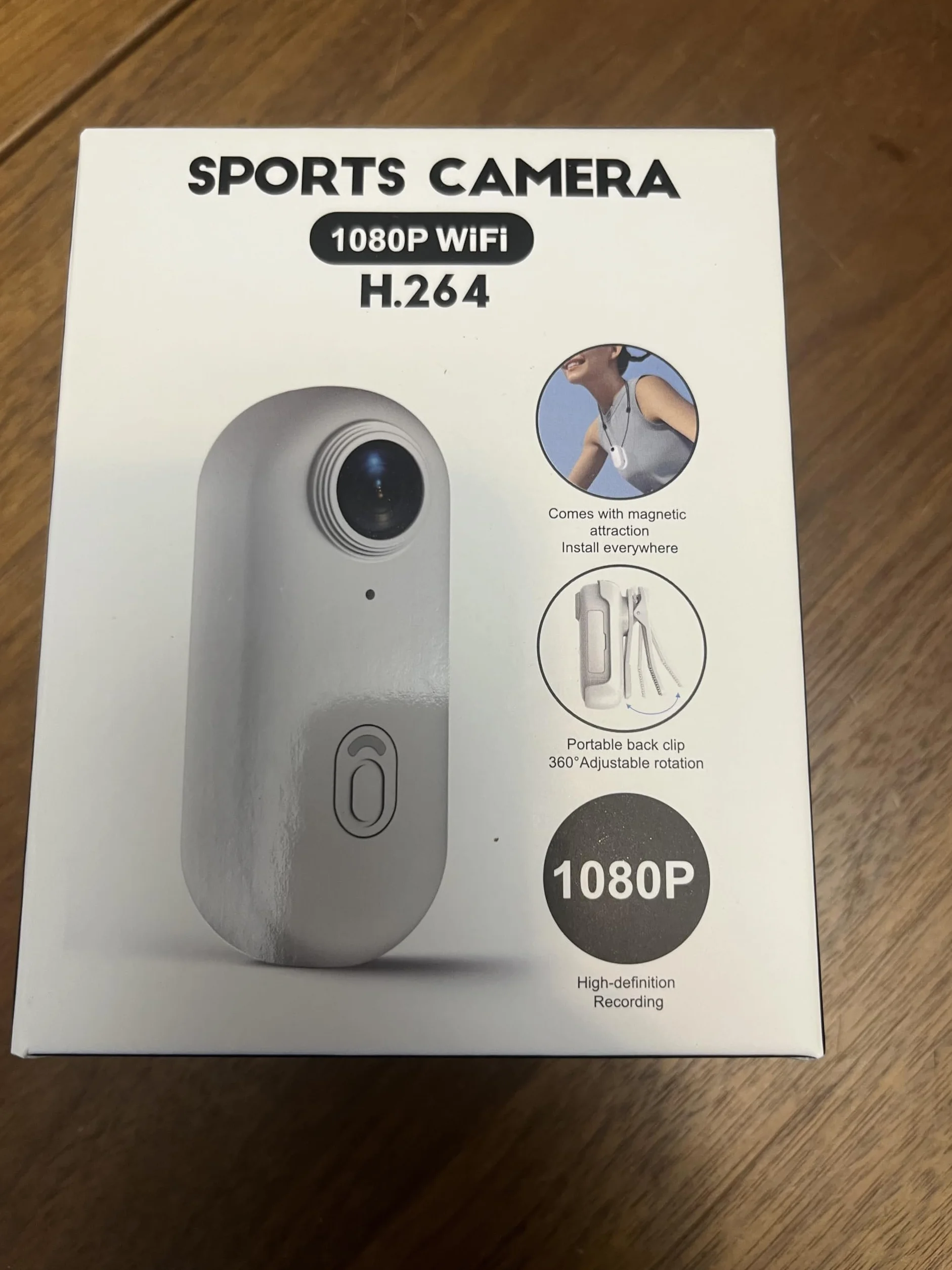 Camere corporee 1080P con registrazione audio e video - videocamera corporea 1080P impermeabile, magnetica e con clip a 360°, batteria da 150 minuti per ciclismo, passeggiate con animali (1080-B-32G)