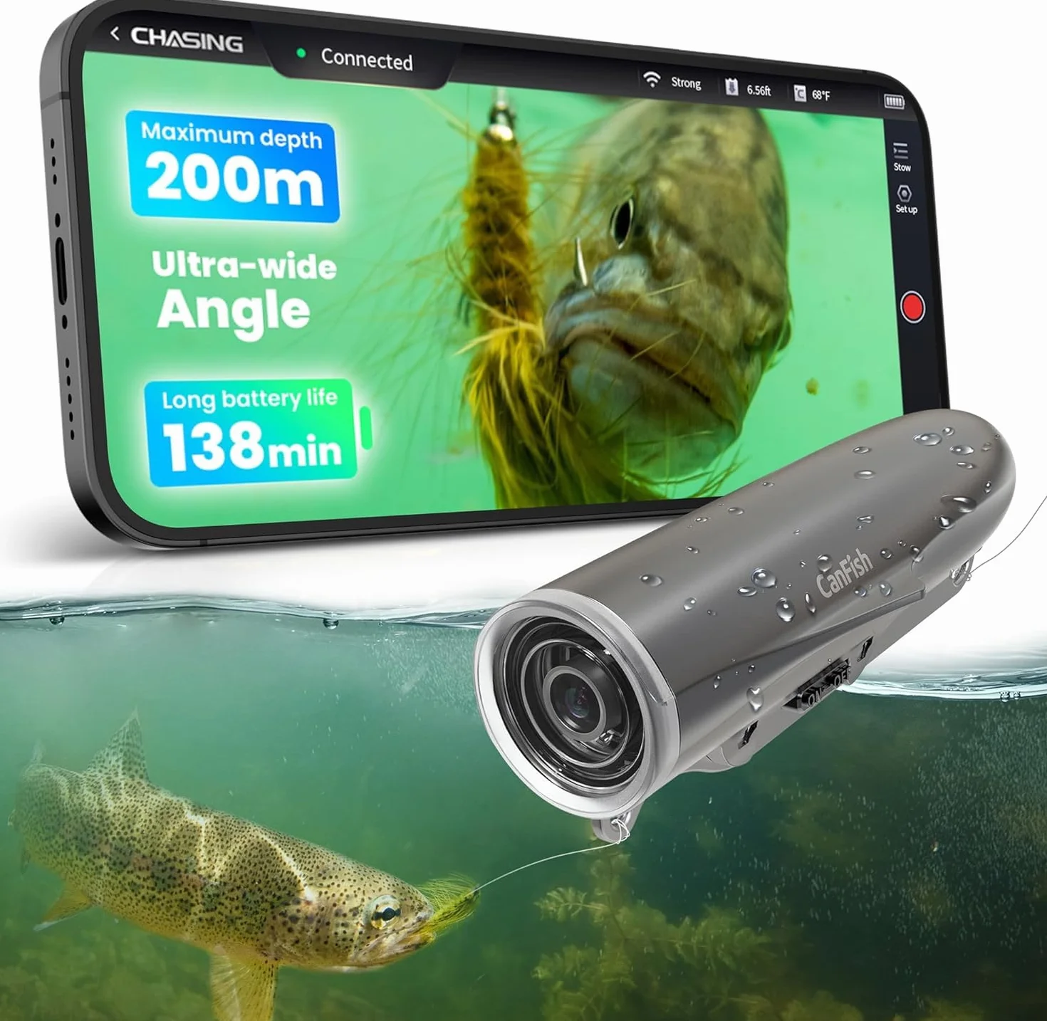Geneinno CanFish CamX 1080HD 200m Underwater Fishing Camera