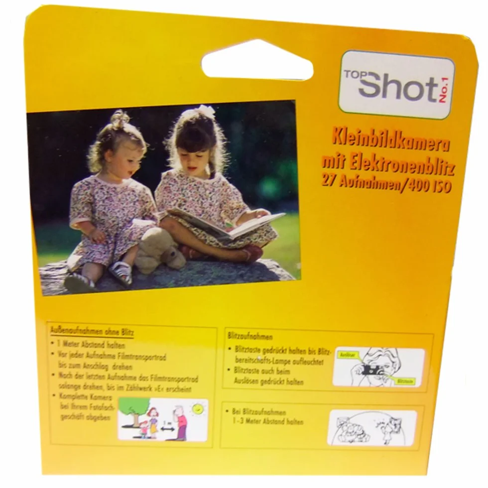 TopShot - set di 5 fotocamere usa e getta, da 27 foto, con flash automatico incorporato