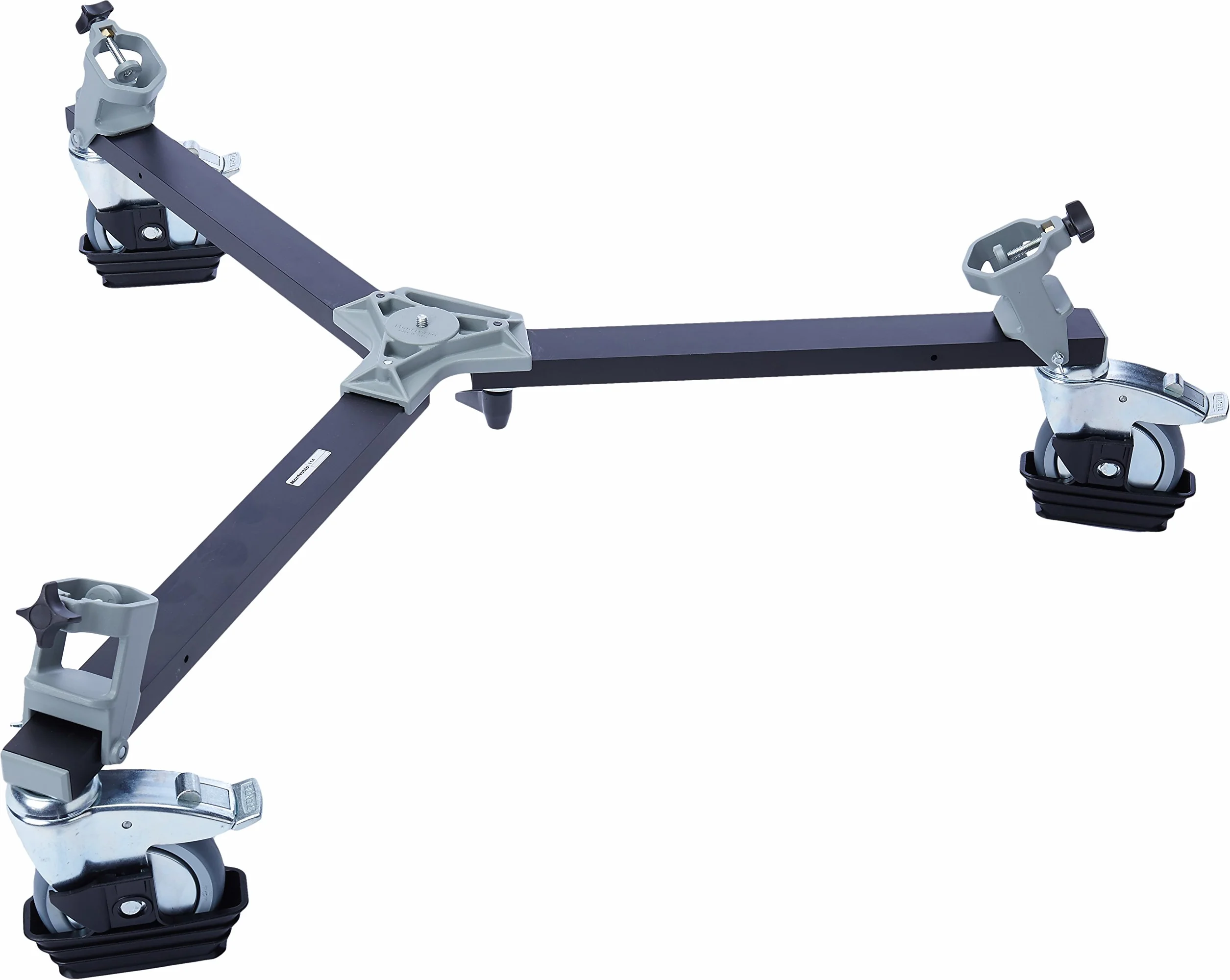 Manfrotto 114 Cine/Video Deluxe Dolly per treppiede 117X con ruote da 5", sostituisce 3067, nero