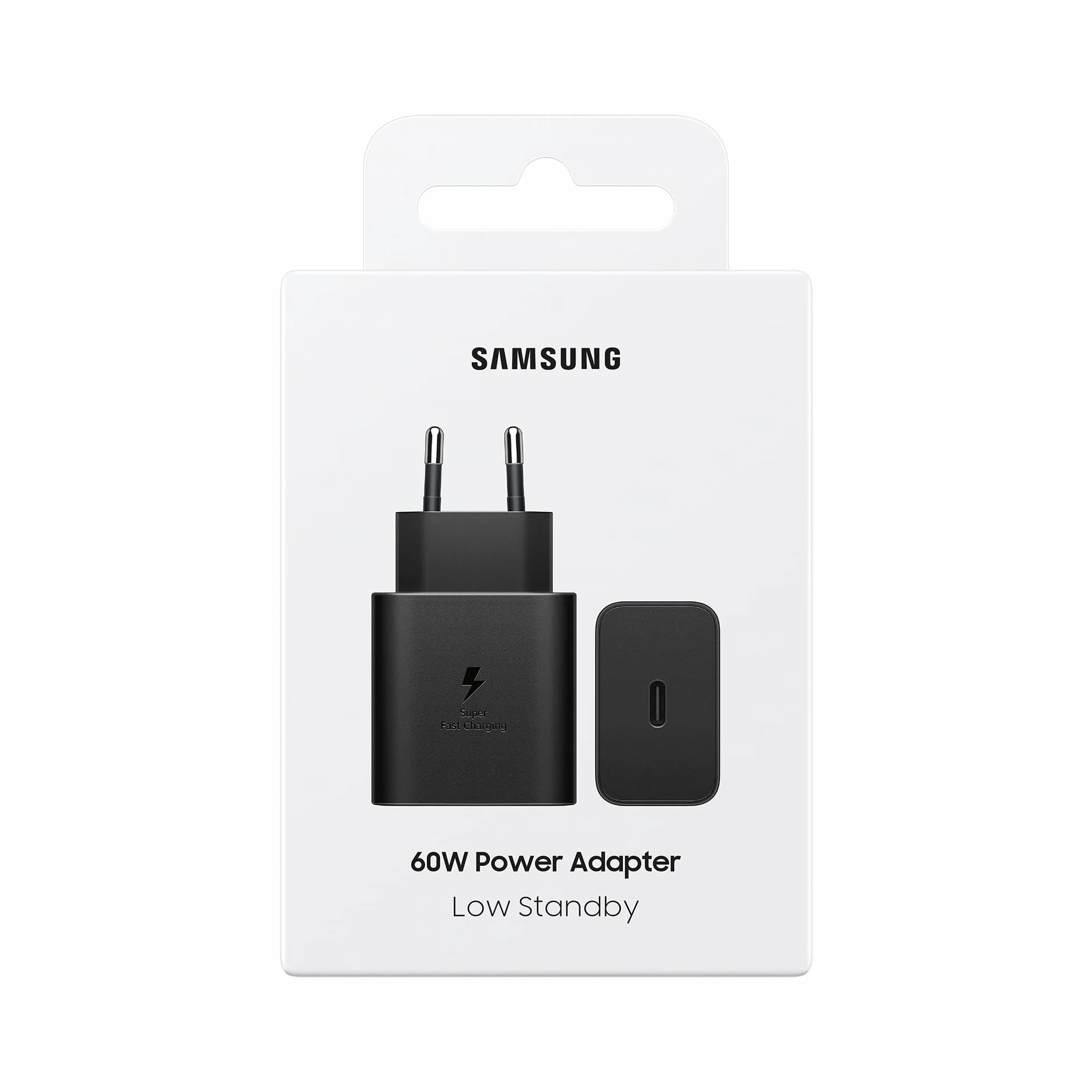 Samsung EP-T6010 Caricatore originale da 60W Super Fast Charging, Porta USB-C (Senza Cavo), Nero